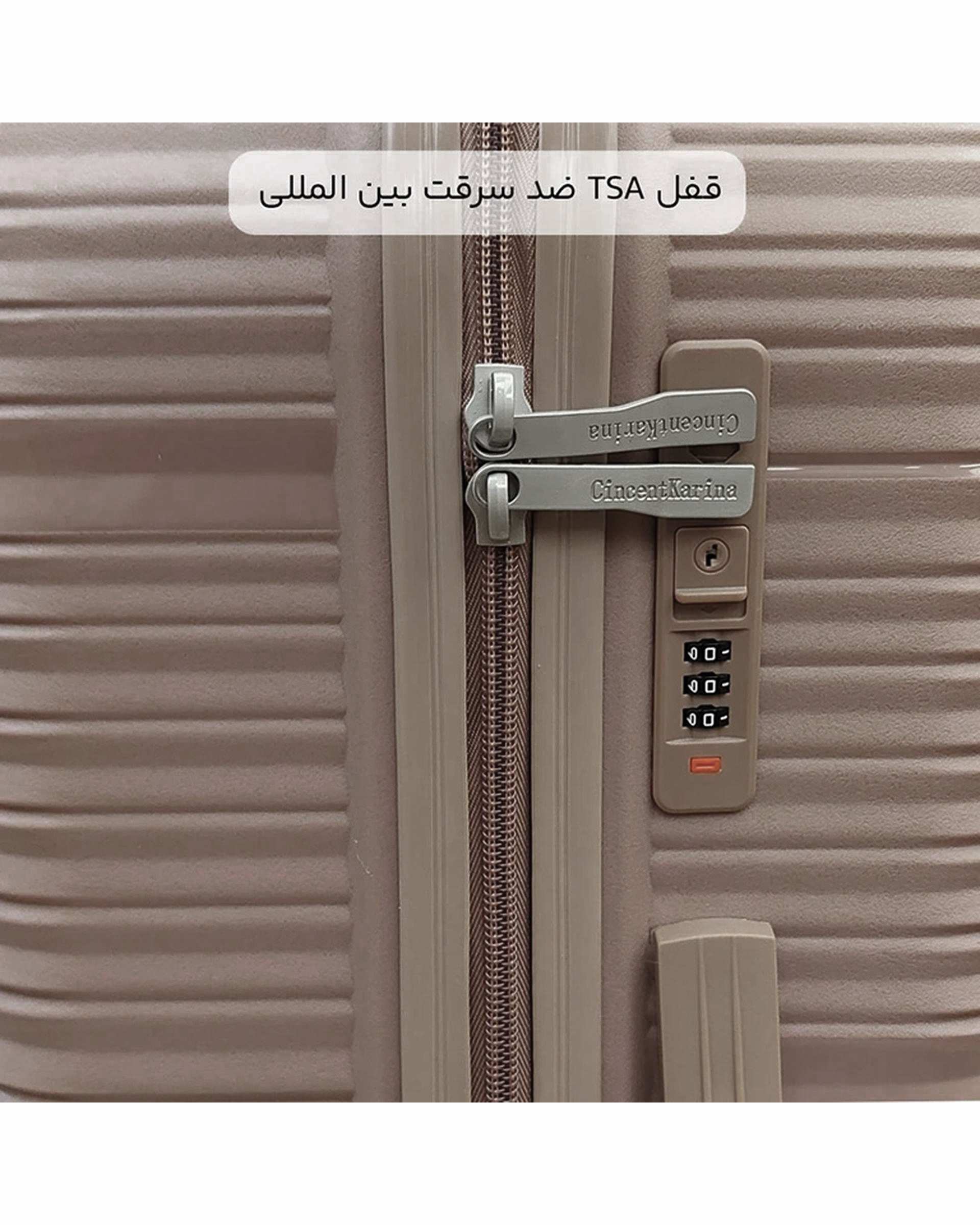 چمدان سایز متوسط 24 اینچی وارداتی بژ Cincent Karina مدل CK40157-24 Medium