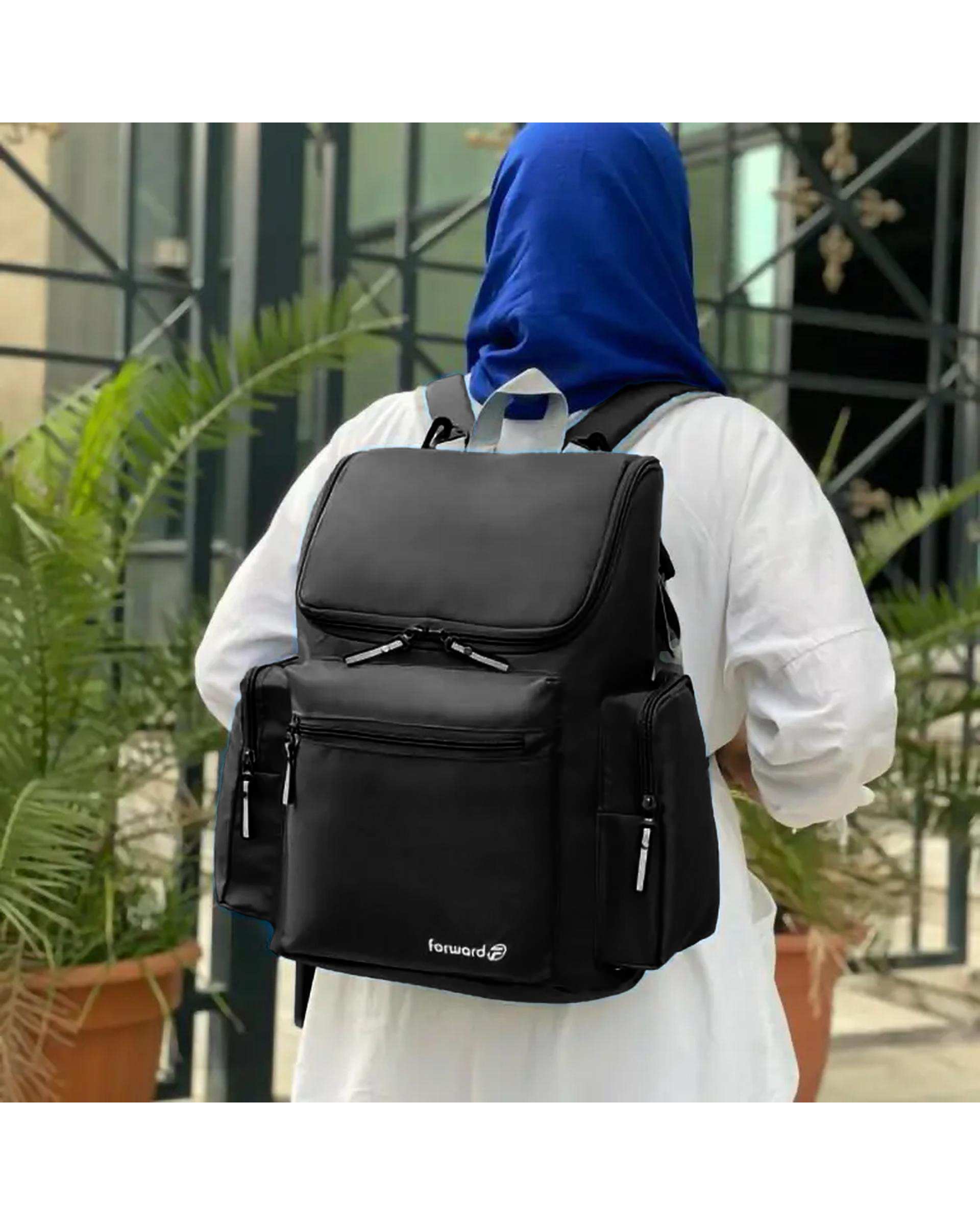 کوله پشتی سیسمونی مشکی فوروارد Forward مدل FCLT3333 به همراه کیف عایق و زیرانداز
