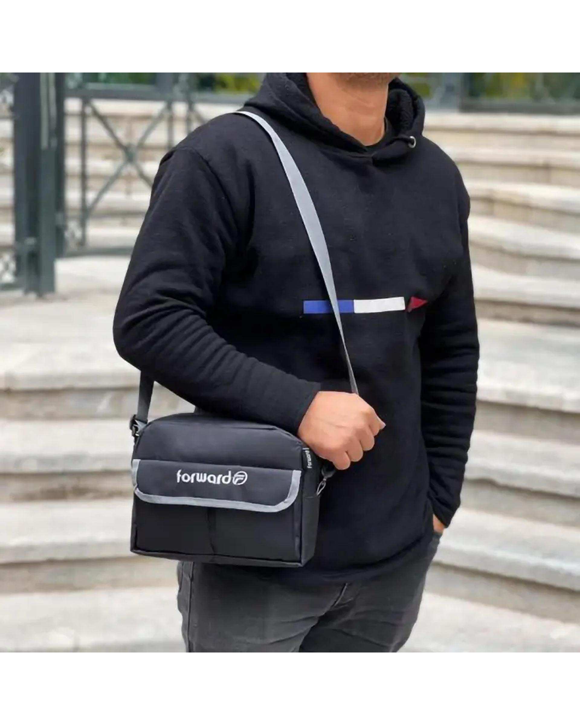 کوله پشتی سیسمونی مشکی فوروارد Forward مدل FCLT3345 به همراه کیف دوشی