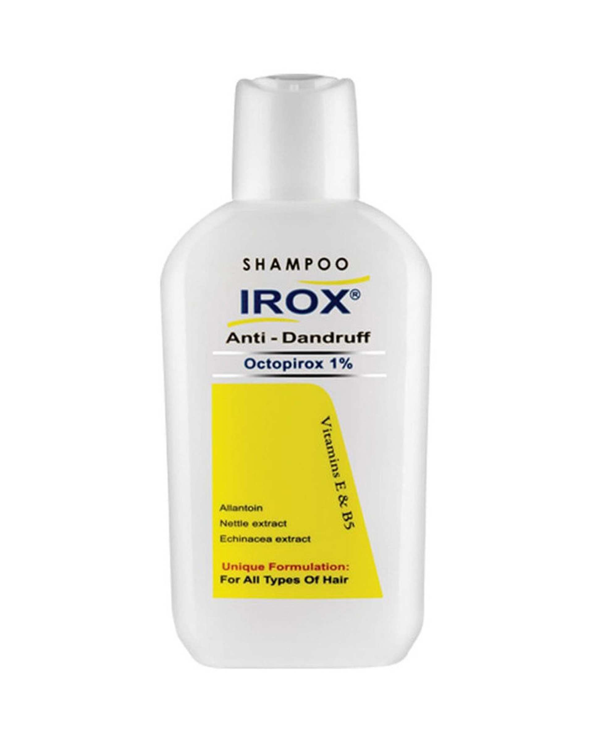 شامپو ضد شوره ایروکس Irox مناسب انواع مو حاوی اکتوپیروکس 1% حجم 200ml