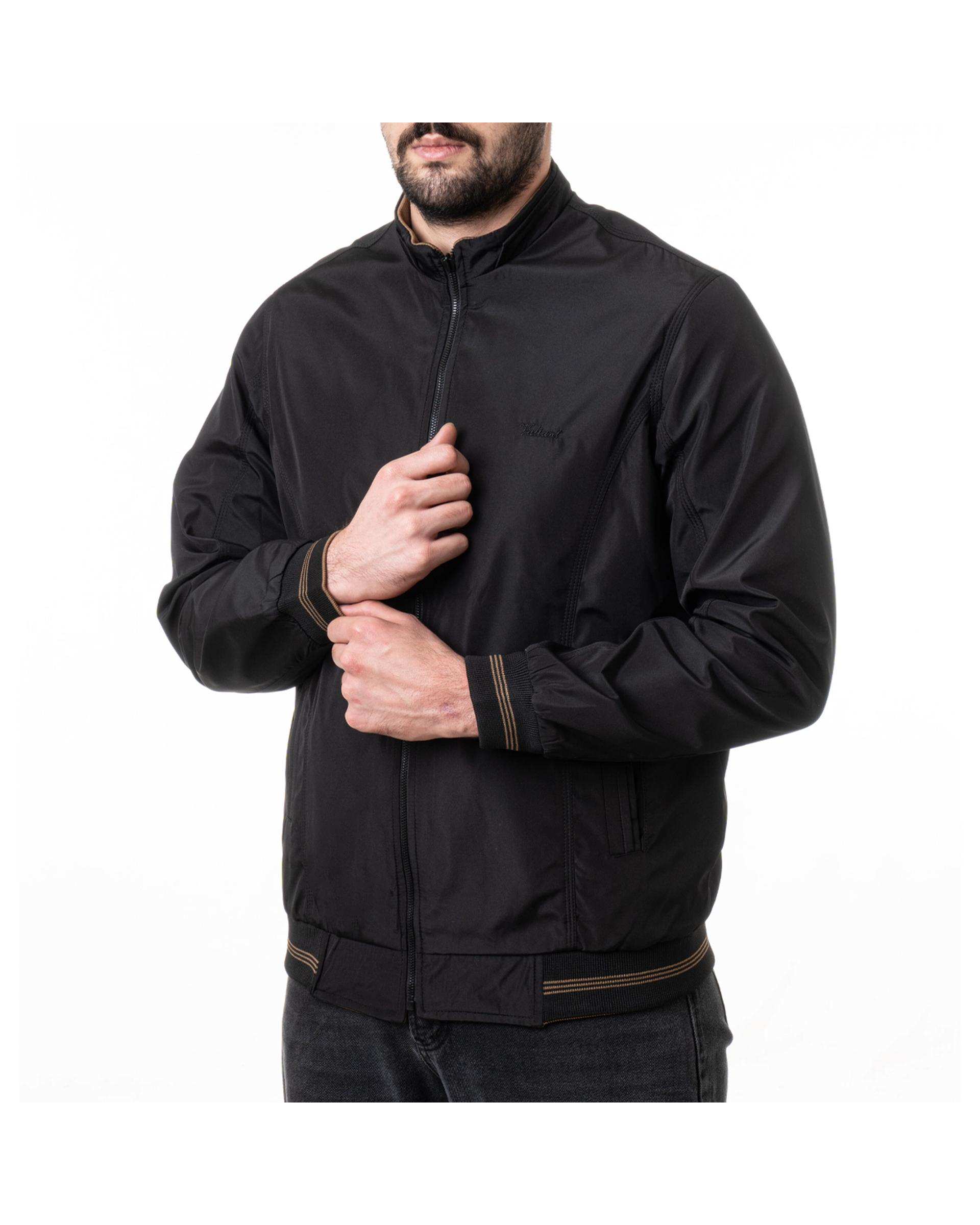 کاپشن مردانه دورو کمرکش مشکی کرم والیانت استایل Valiant Style کد K101203