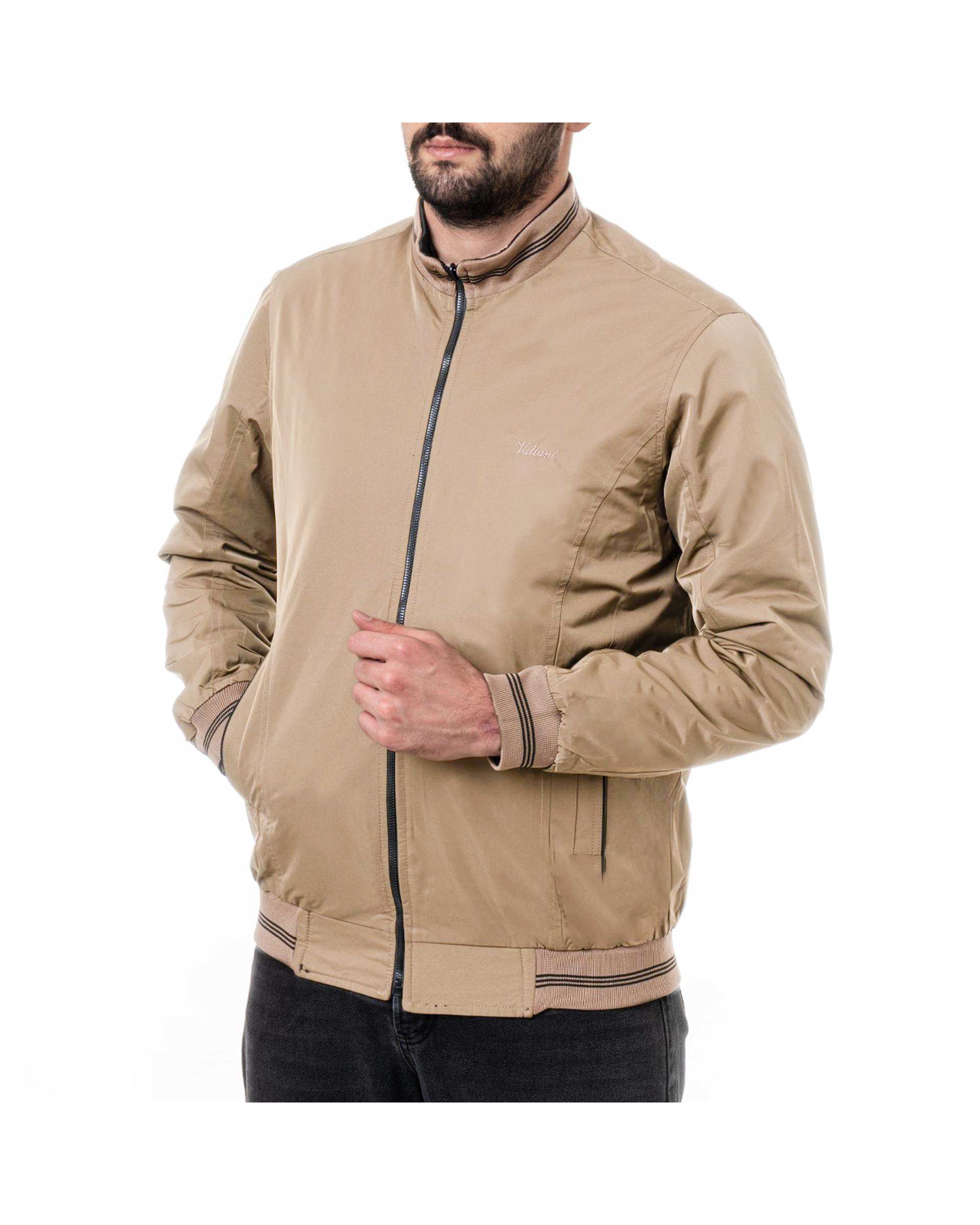 کاپشن مردانه دورو کمرکش مشکی کرم والیانت استایل Valiant Style کد K101203