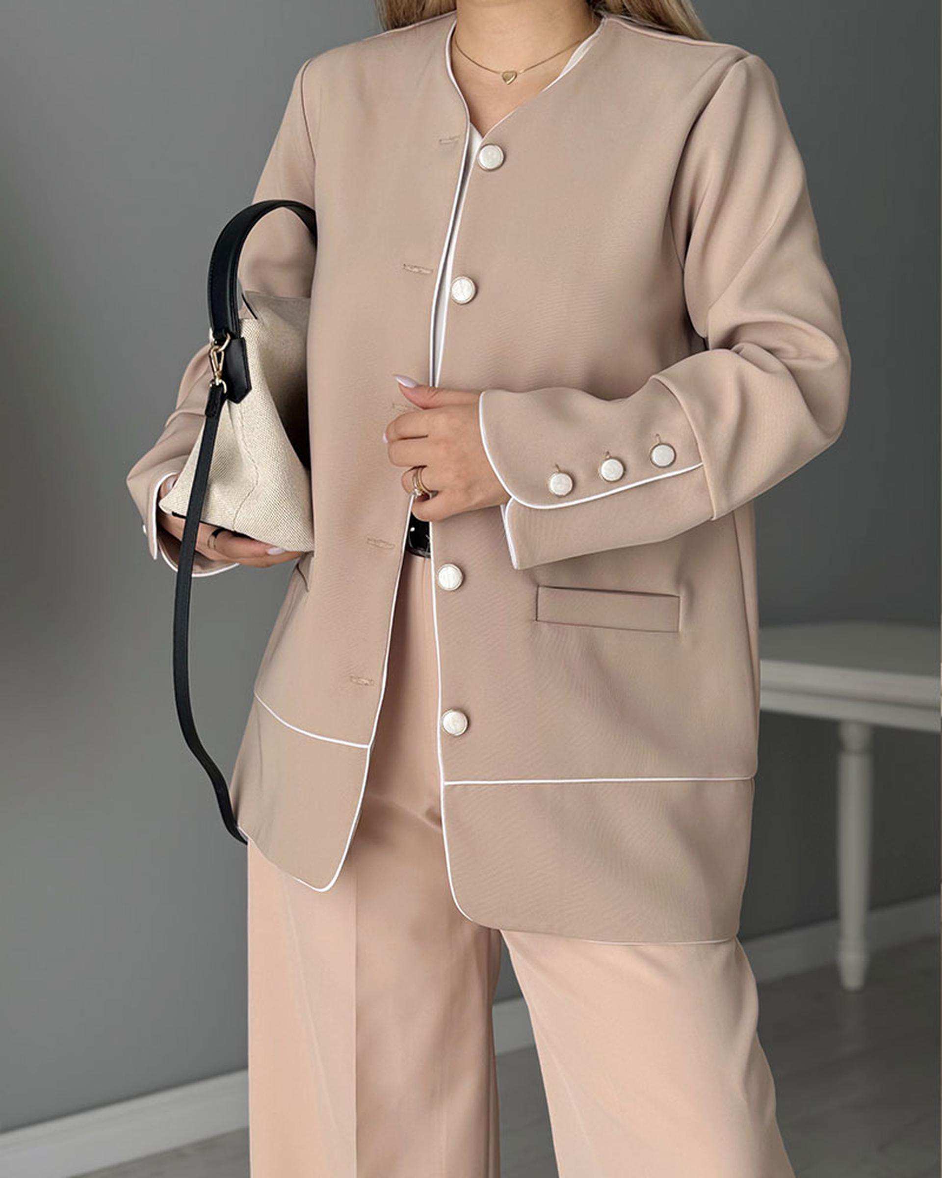 کت زنانه کرم نگار ندایی Negar Nedaei مدل Magy