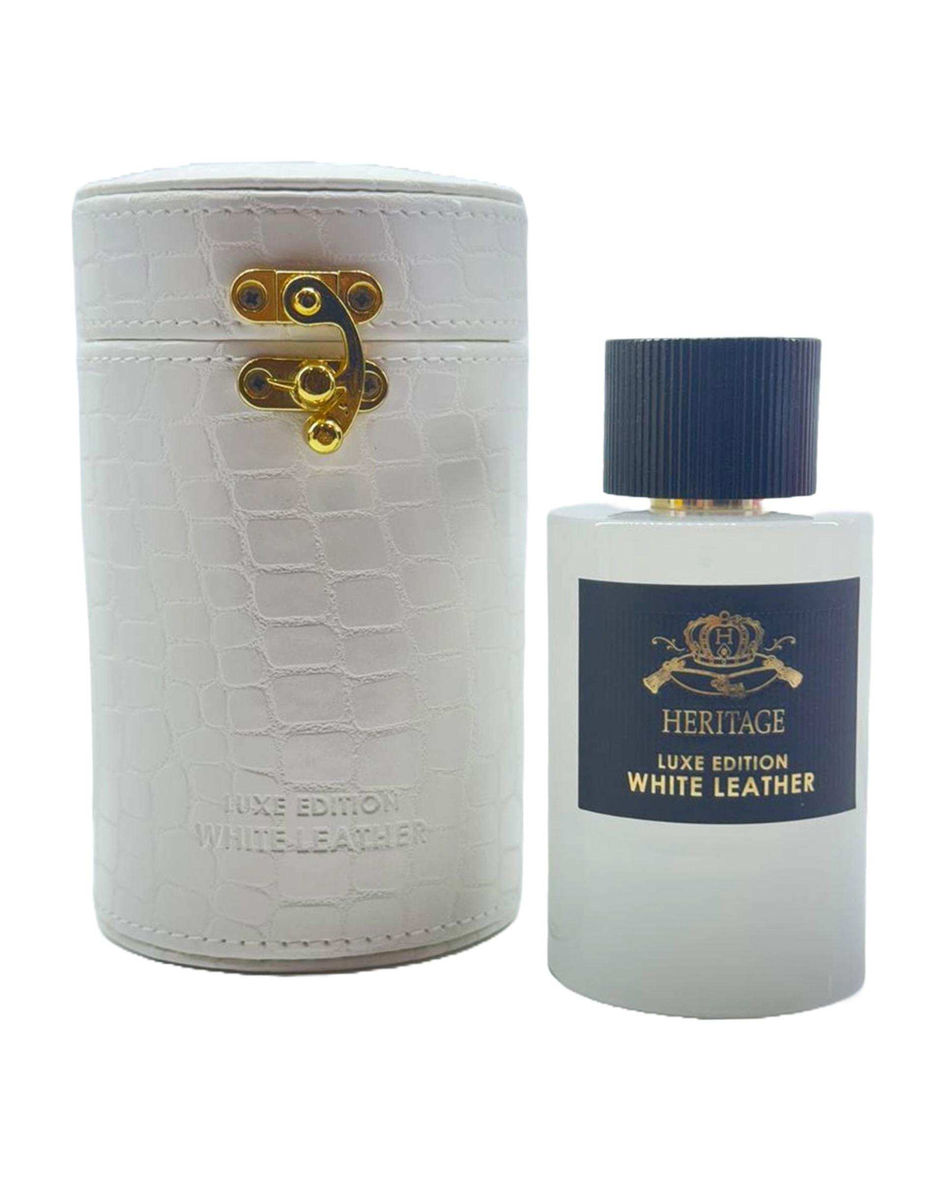 عطر زنانه هریتیج Heritage مدل لوکس ادیشن وایت لدر luxe edition White leather حجم 100ml