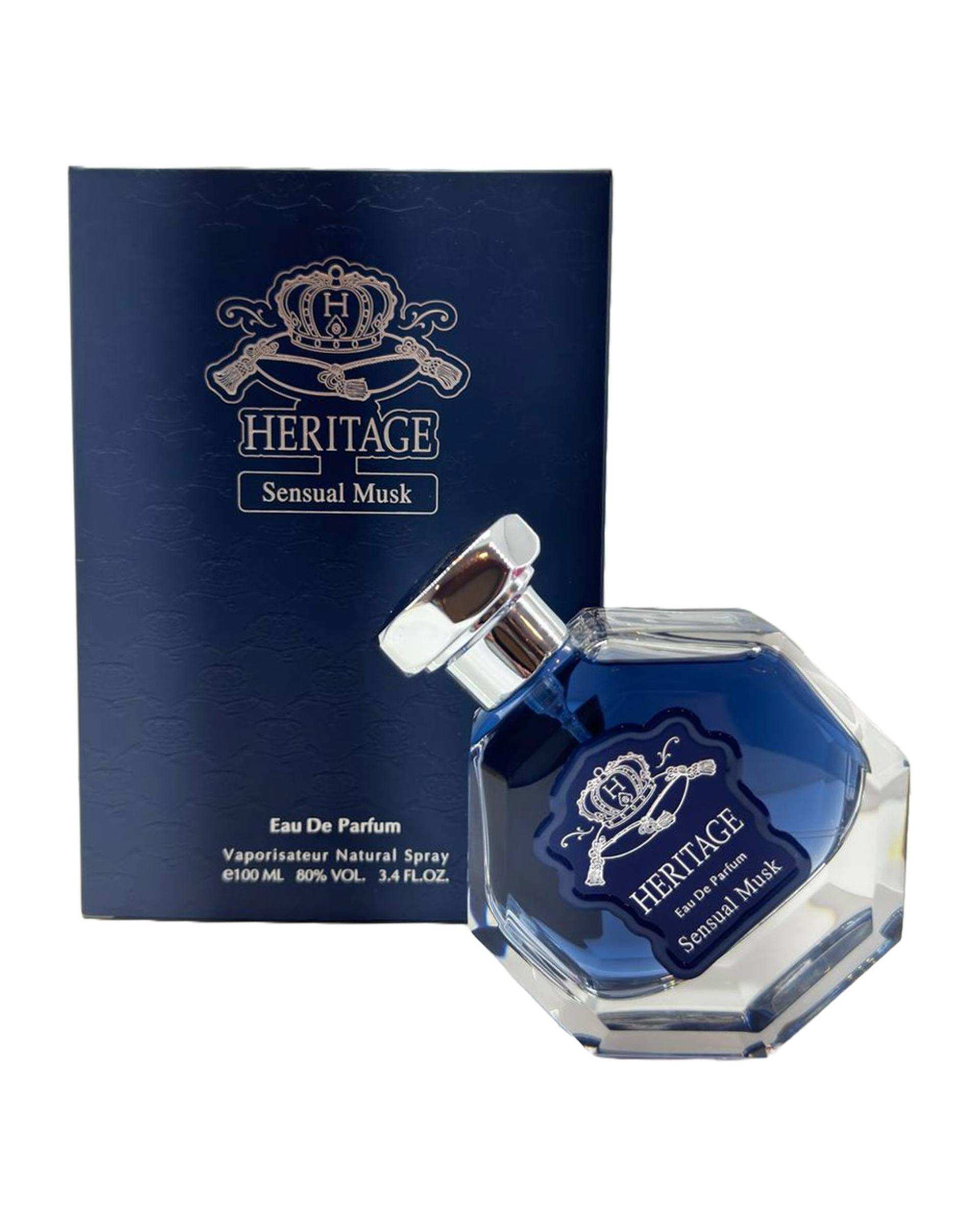عطر مردانه هریتیج Heritage مدل سنشوال ماسک Sensual Musk حجم 100ml