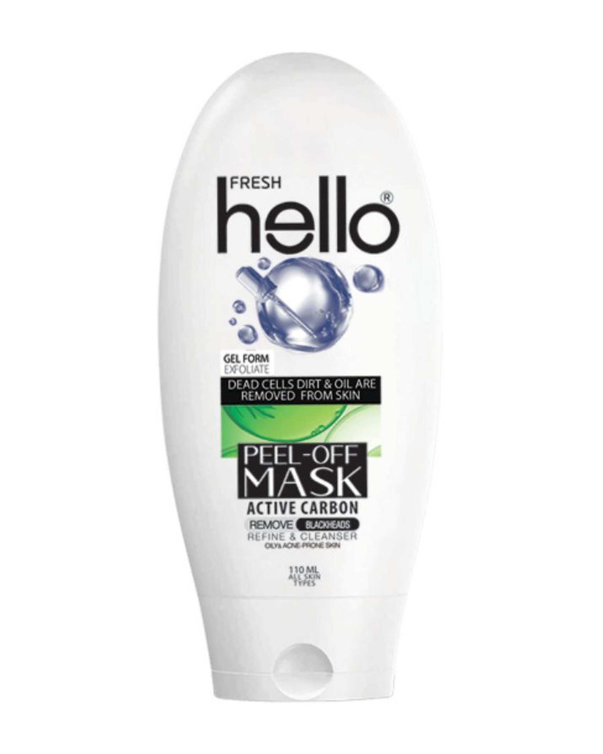 ماسک صورت زغالی هلو فرش Hello Fresh حجم 110ml