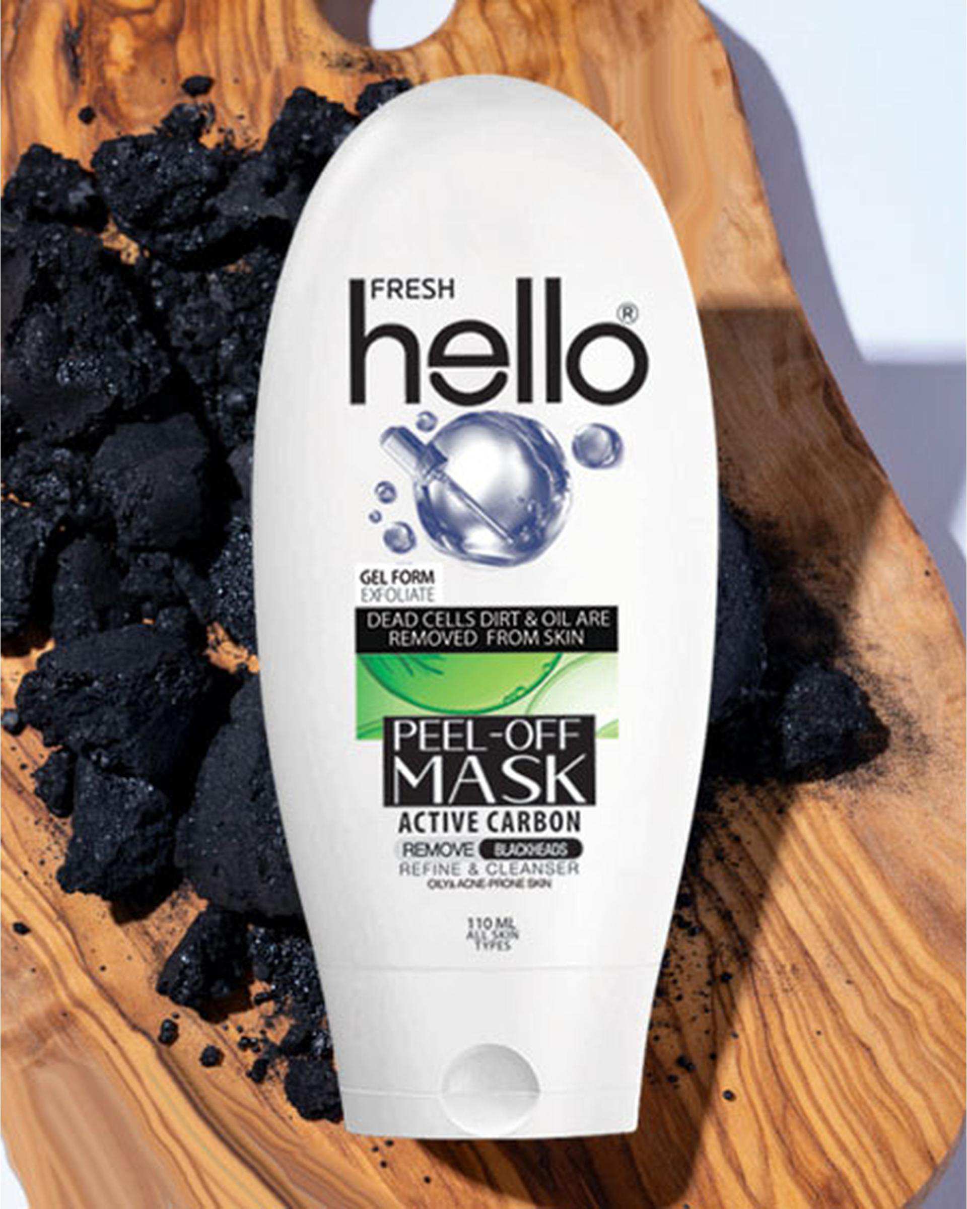 ماسک صورت زغالی هلو فرش Hello Fresh حجم 110ml