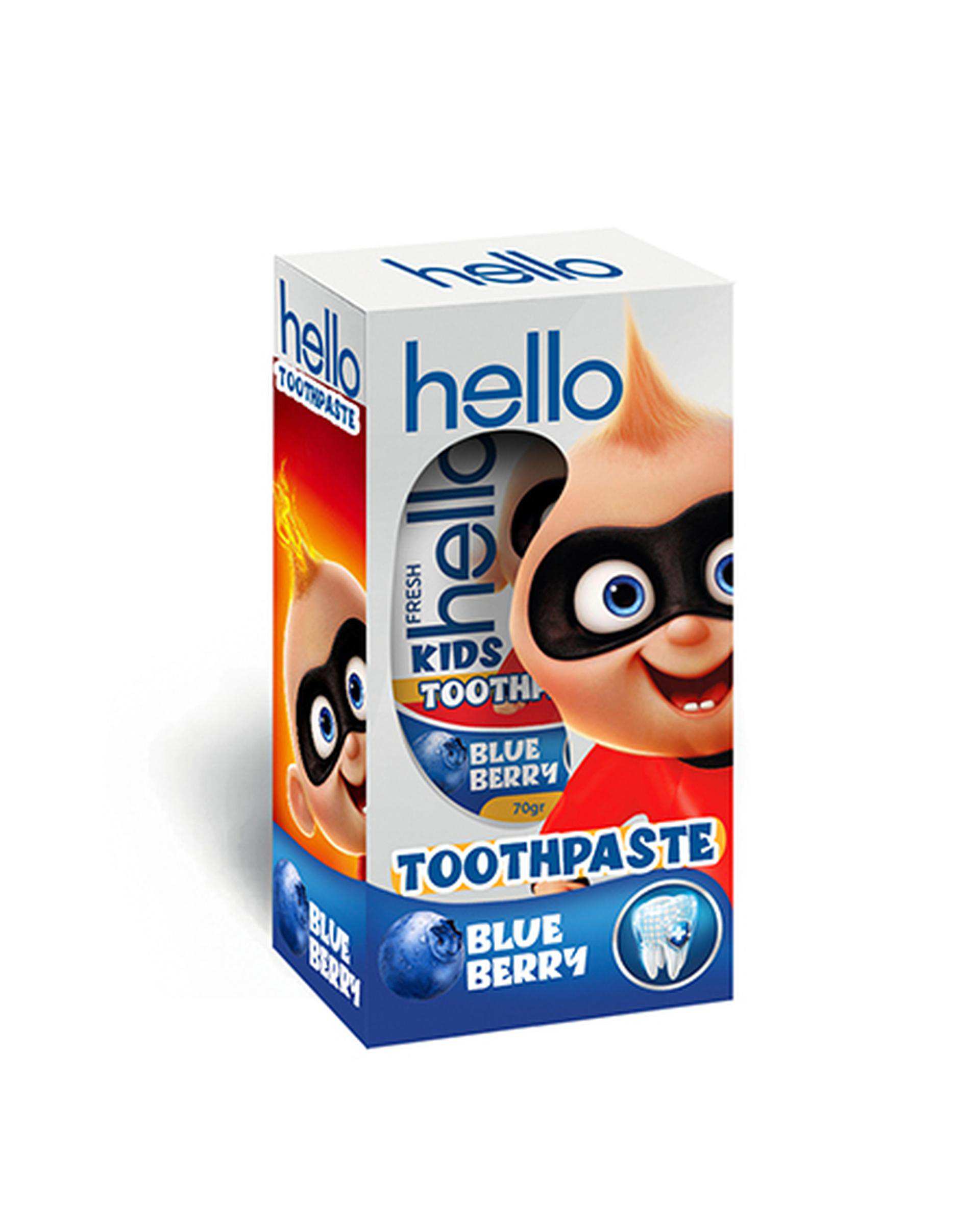 خمیر دندان تیوبی کودک هلو فرش Hello Fresh طرح جک جک با طعم بلوبری 70 گرم