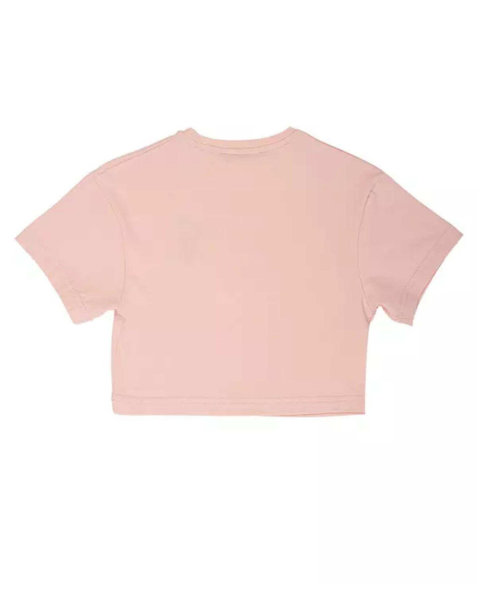 تی شرت دخترانه کراپ صورتی مرینو Merino کد 1700