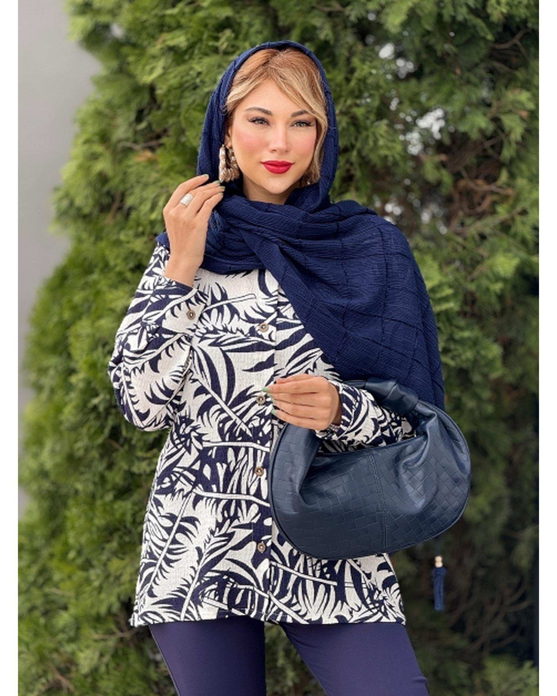 شومیز زنانه سرمه ای کد 18847