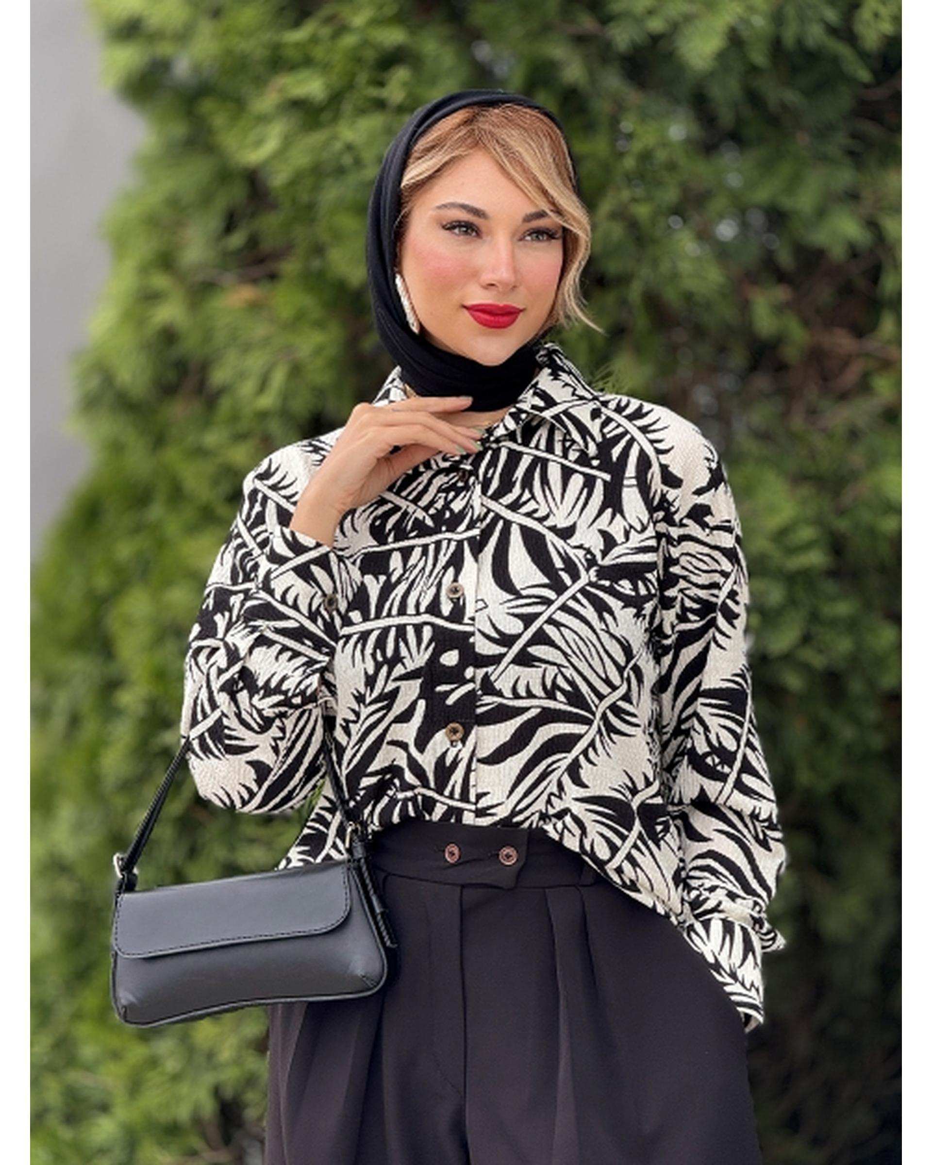 شومیز زنانه مشکی کد 18847