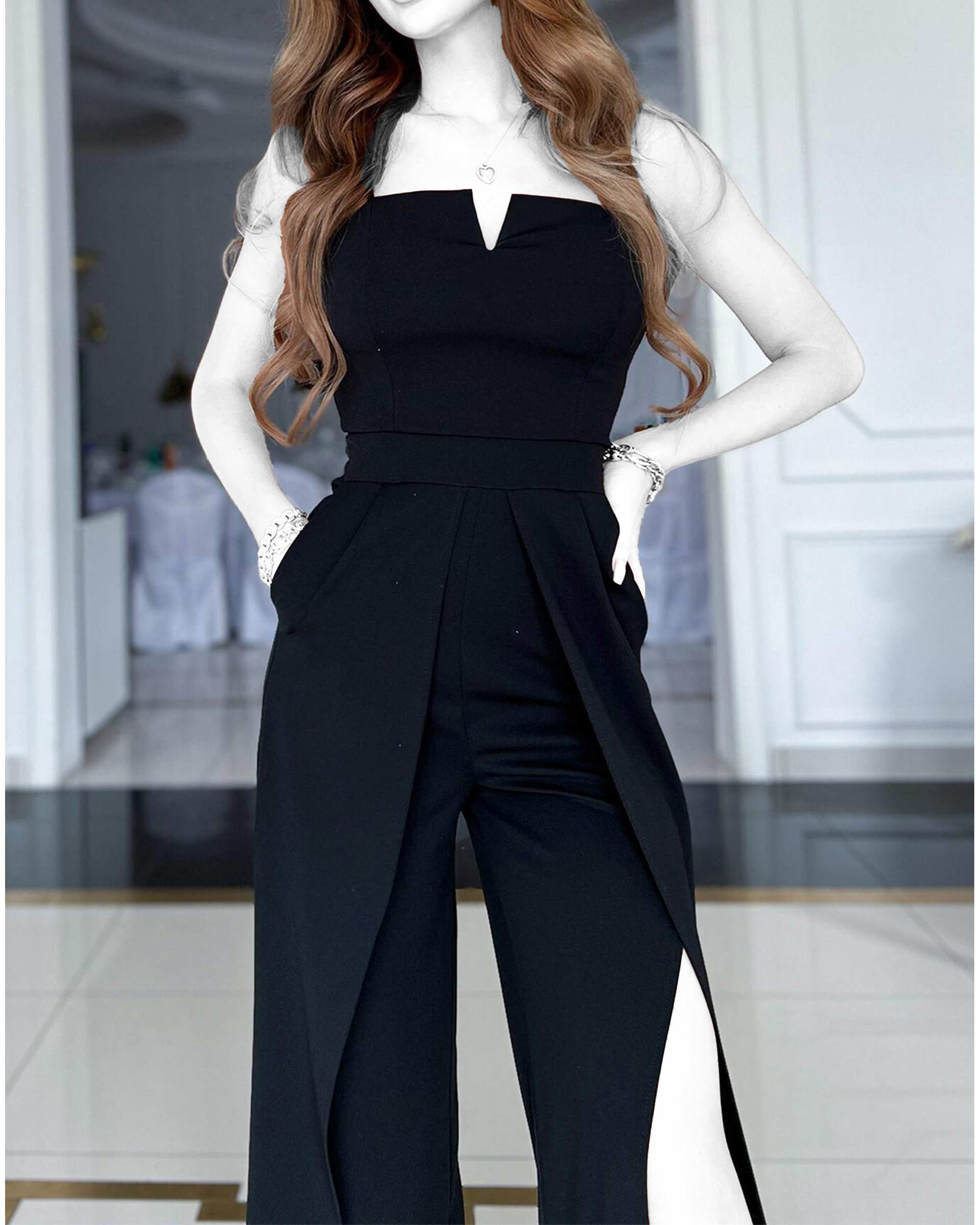 سرهمی زنانه مشکی هومنیتی Whomanity مدل LC6411631-2
