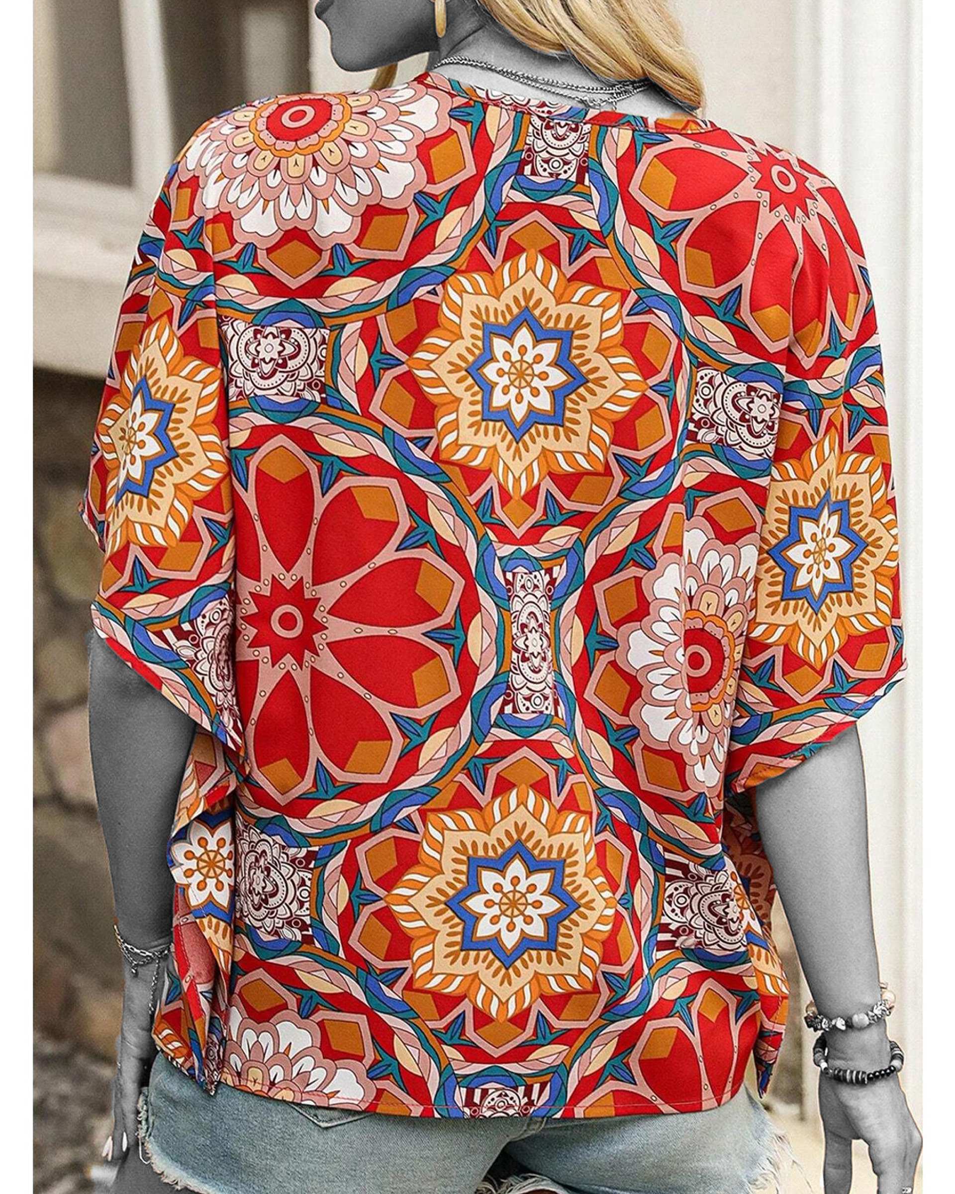 شومیز زنانه قرمز هومنیتی Whomanity مدل LC25127298-P320