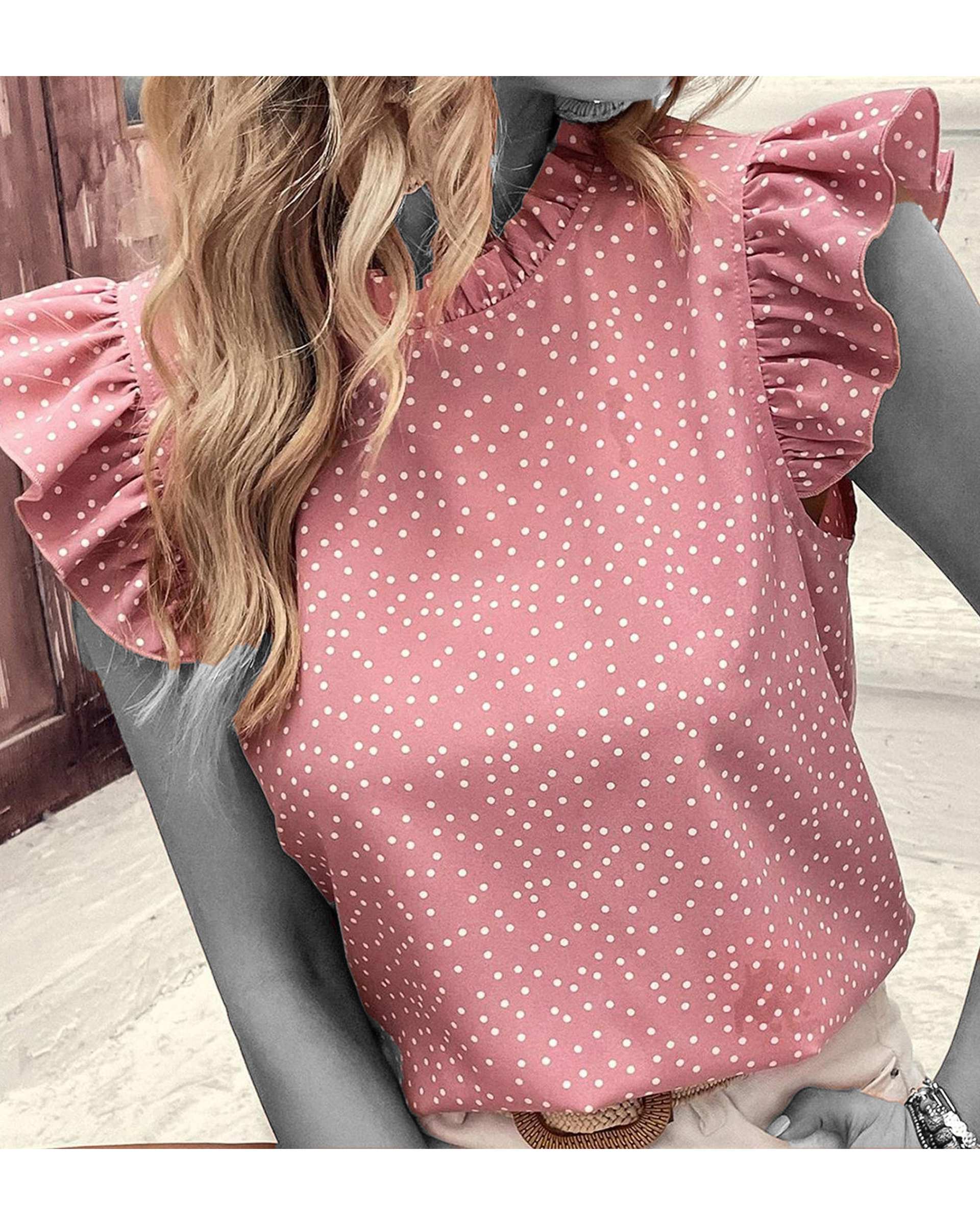 بلوز زنانه صورتی هومنیتی Whomanity مدل LC25126284-P10