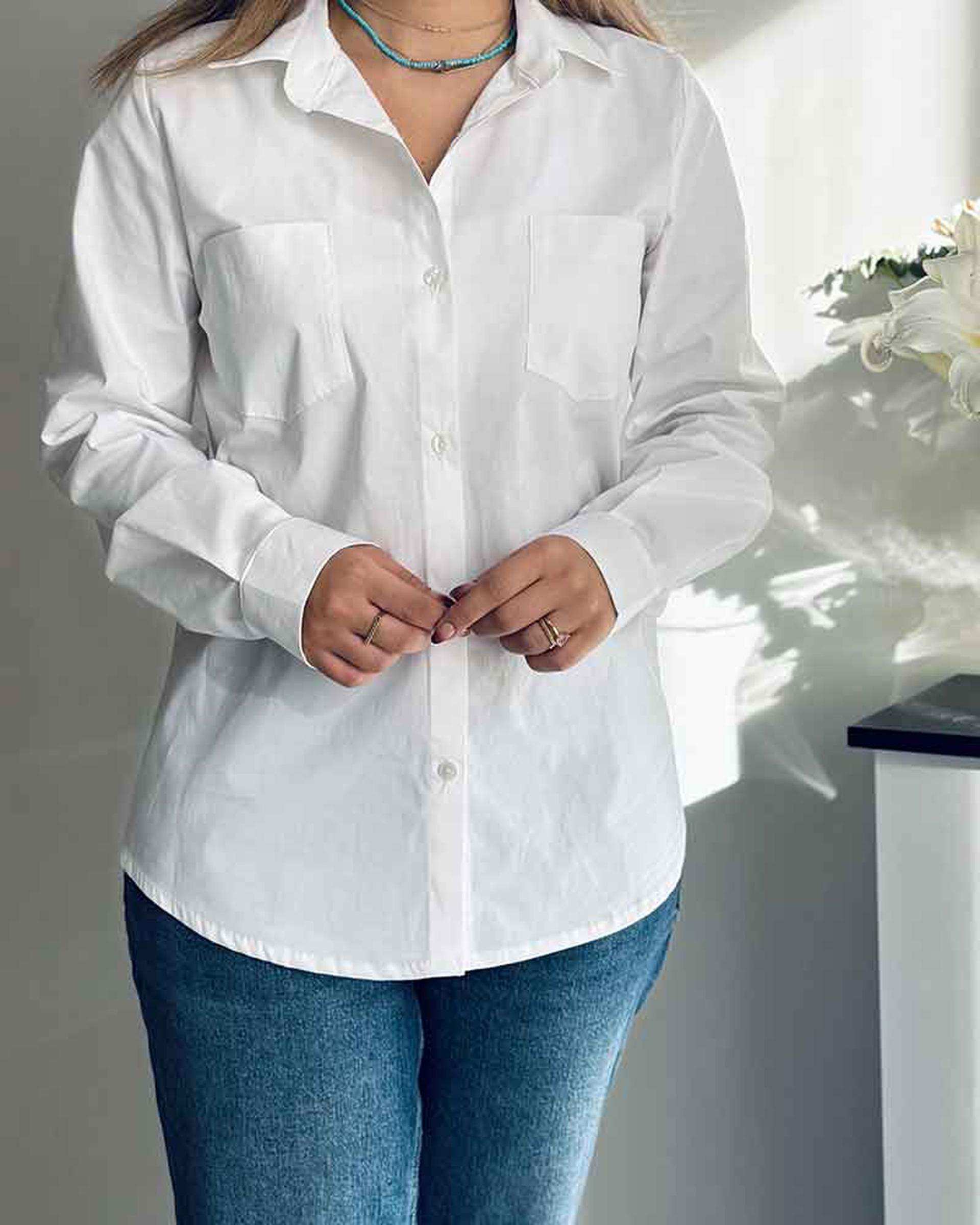 شومیز زنانه سفید نگار ندایی Negar Nedaei مدل Bbasic