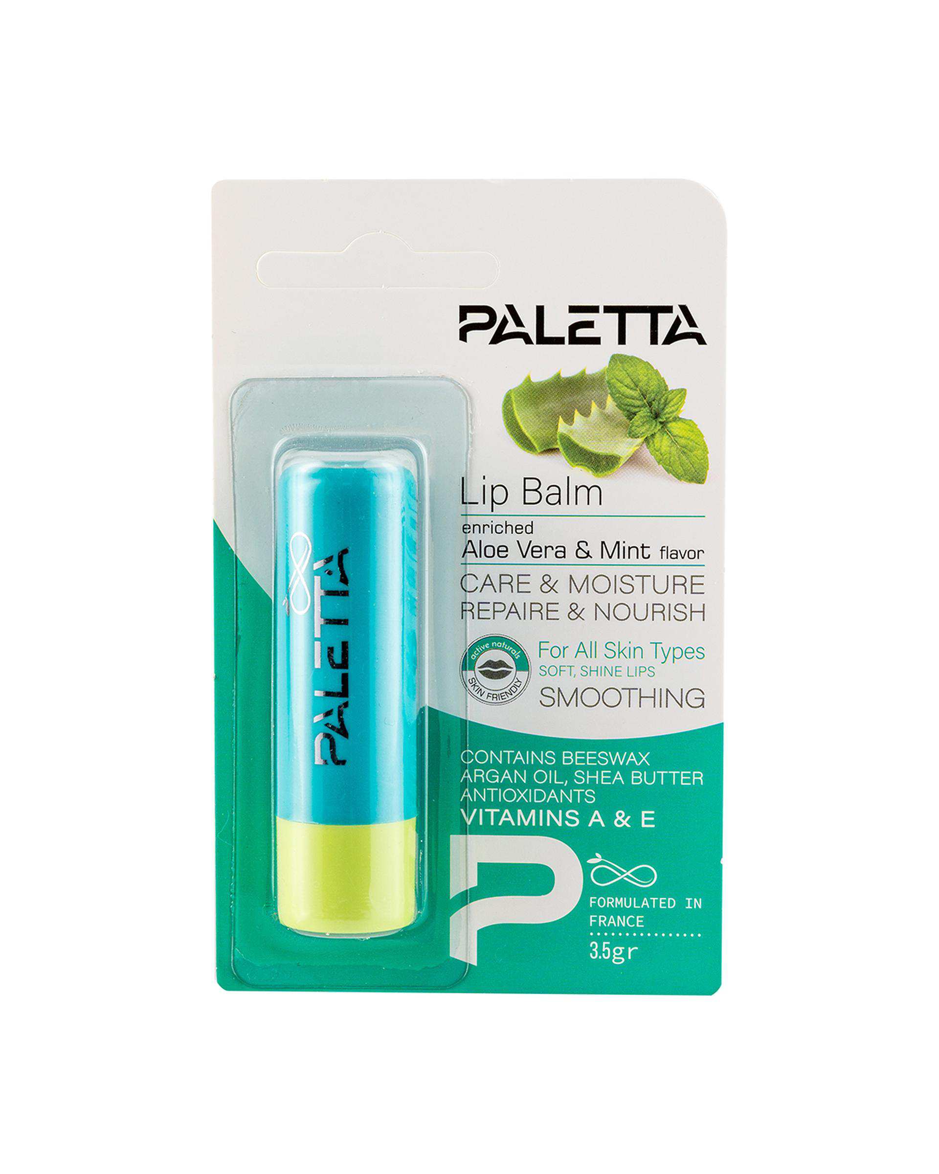 بالم لب پالتا Paletta مدل Aloevera And Mint وزن 3.5 گرم