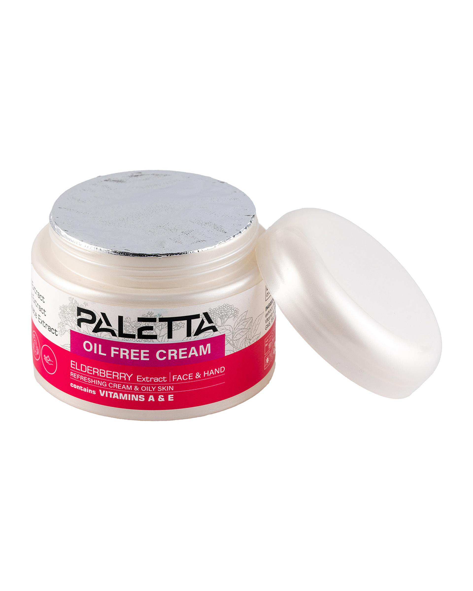 کرم مرطوب کننده دست و صورت پالتا Paletta مدل ElderBerry مناسب پوست چرب حجم 100ml