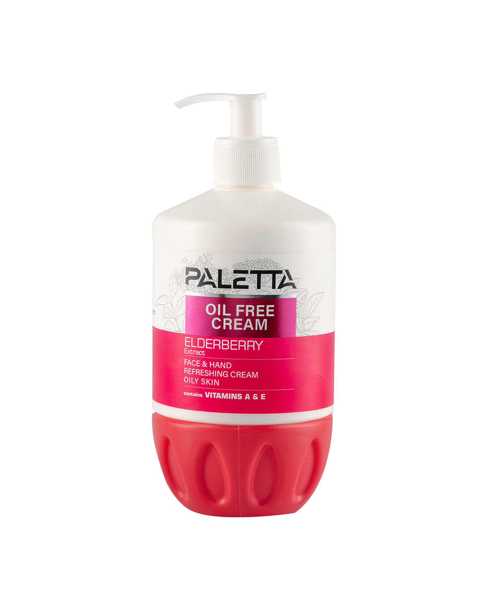 کرم مرطوب کننده دست و صورت پالتا Paletta مدل ElderBerry مناسب پوست چرب حجم 500ml