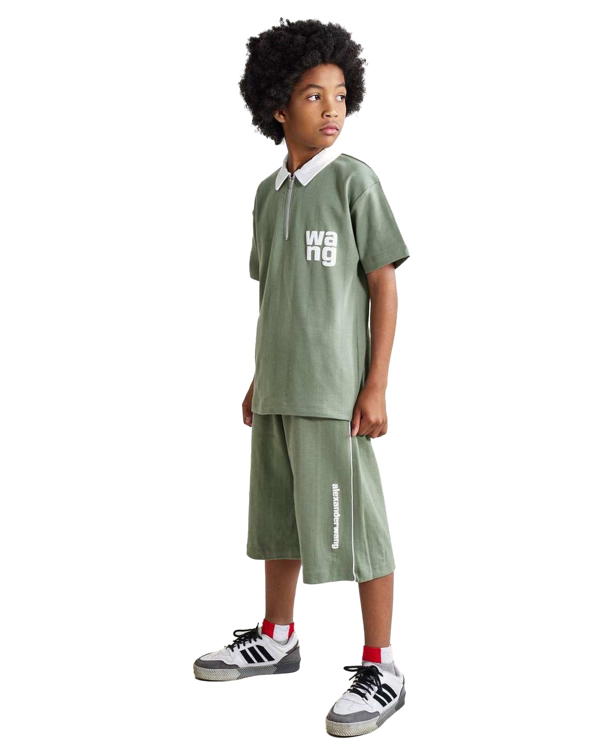 ست تی شرت و شلوارک پسرانه سبز الیزا کیدز Eliza Kids کد 520 مدل Vang