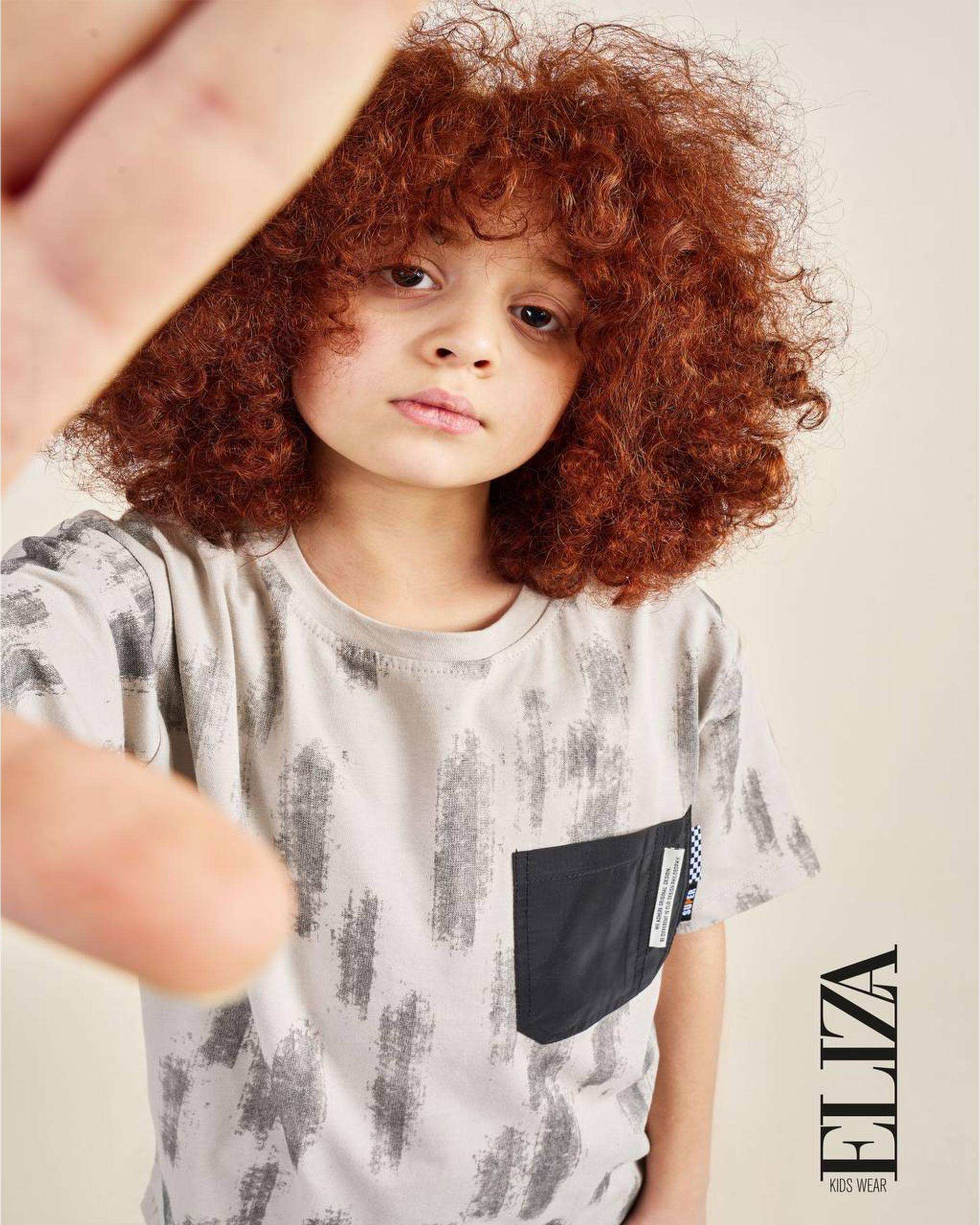 تی شرت پسرانه فیلی الیزا کیدز Eliza Kids کد 480 مدل TC شطرنجی