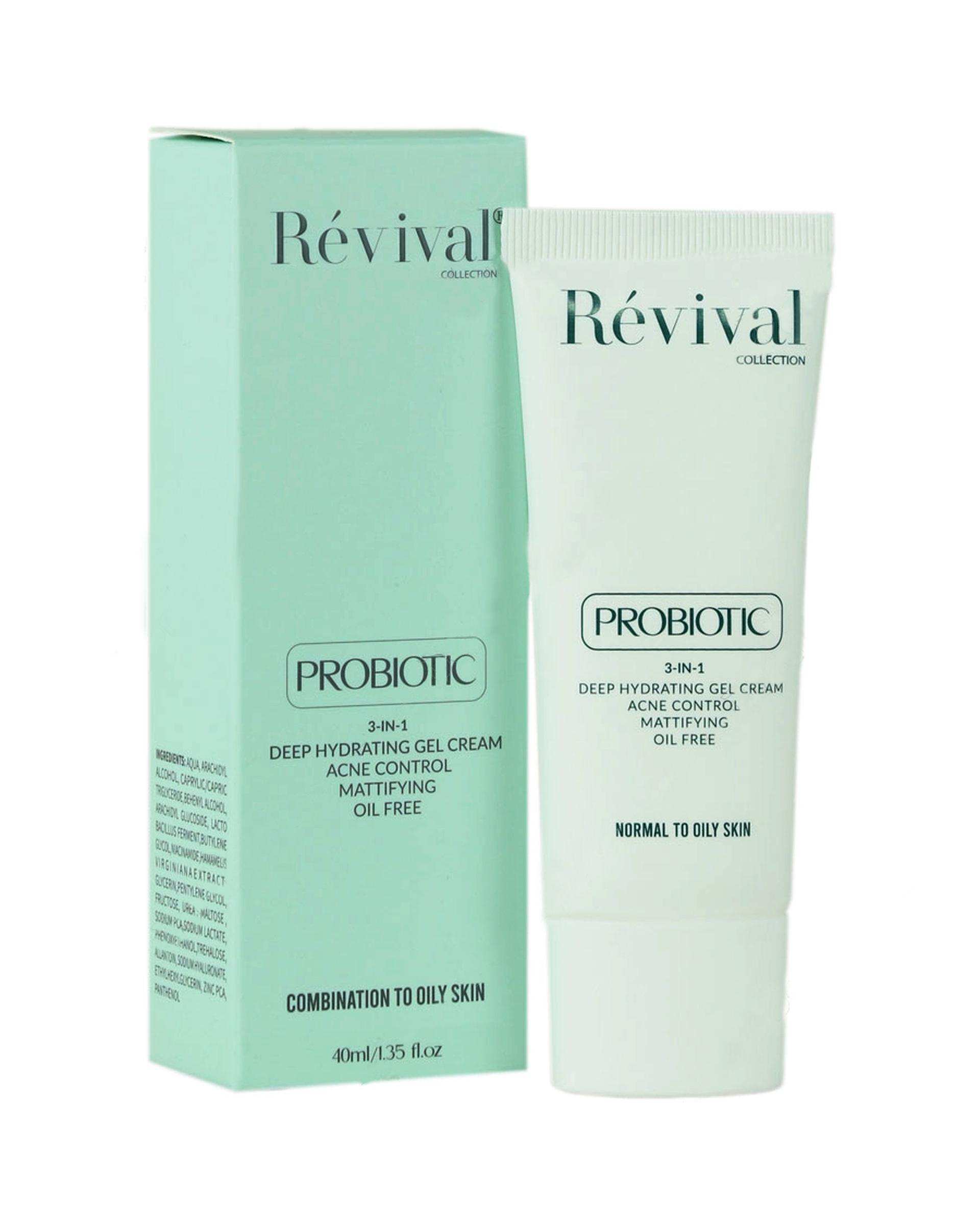 کرم ژل آبرسان 3 در 1 رویوال Revival مدل PROBIOTIC حجم 40ml