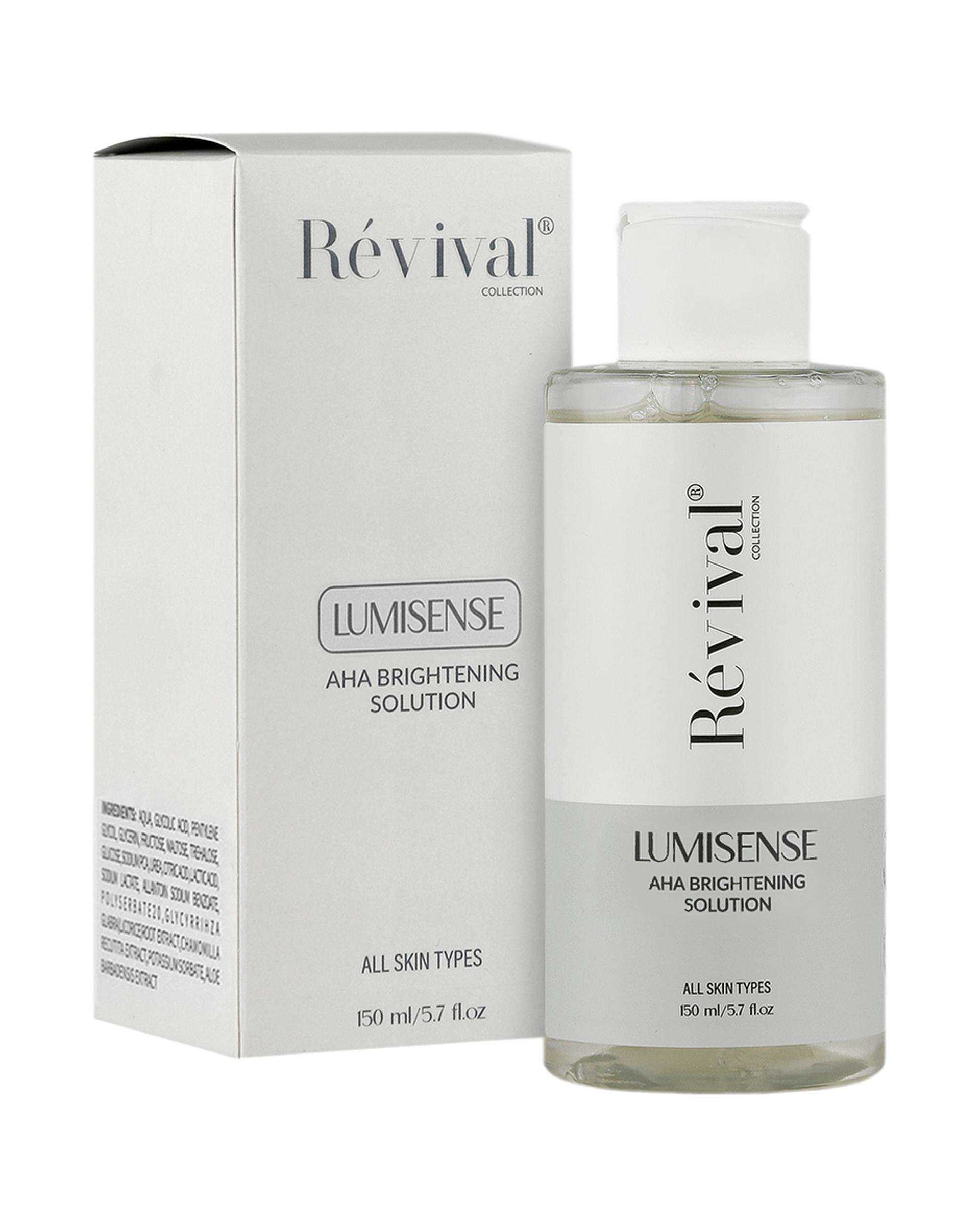 محلول پاک کننده و روشن کننده صورت آ اچ آ رویوال Revival مدل AHA حجم 150ml