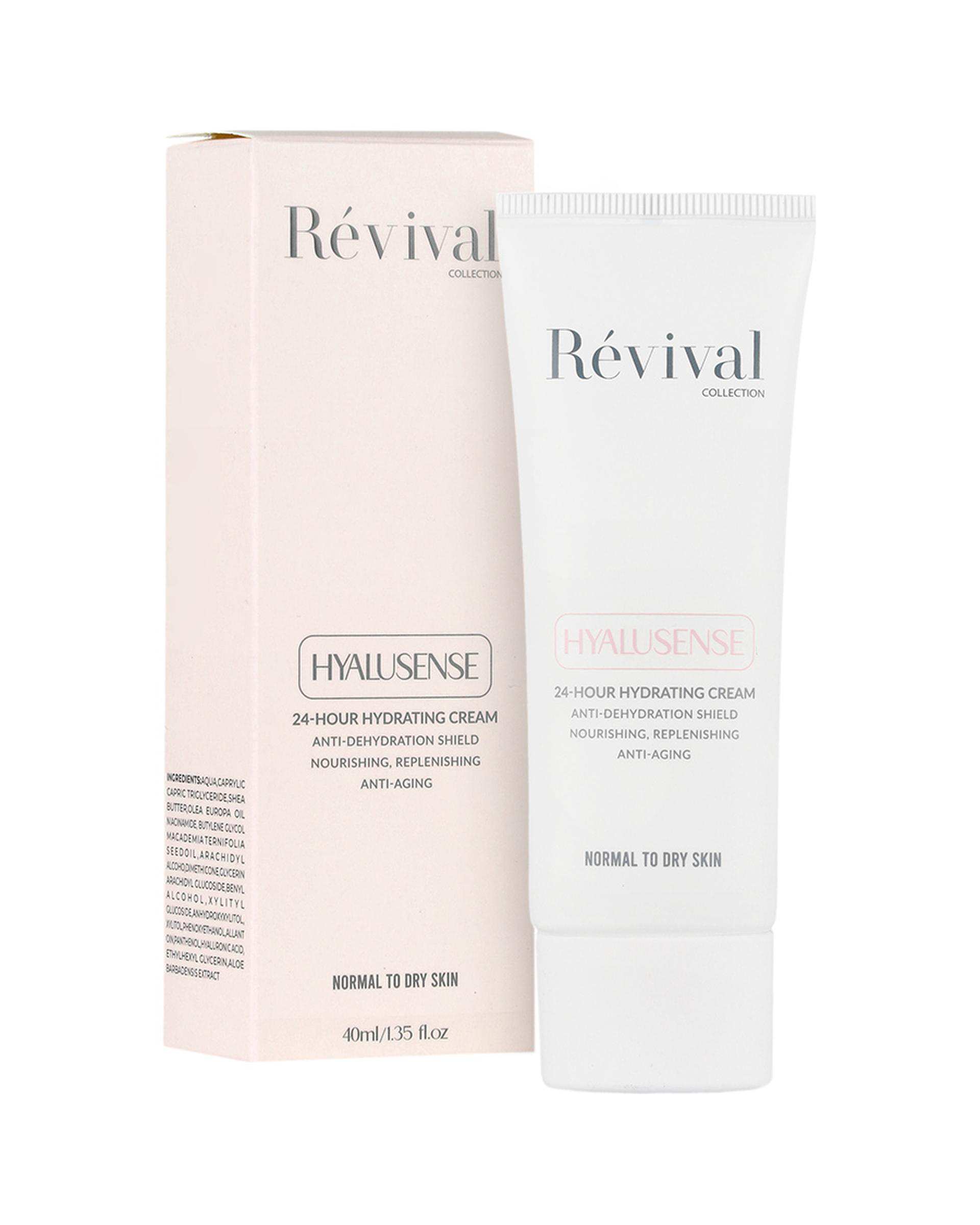 کرم آبرسان صورت رویوال Revival مدل Hyalusense مناسب پوست نرمال تا خشک 40ml