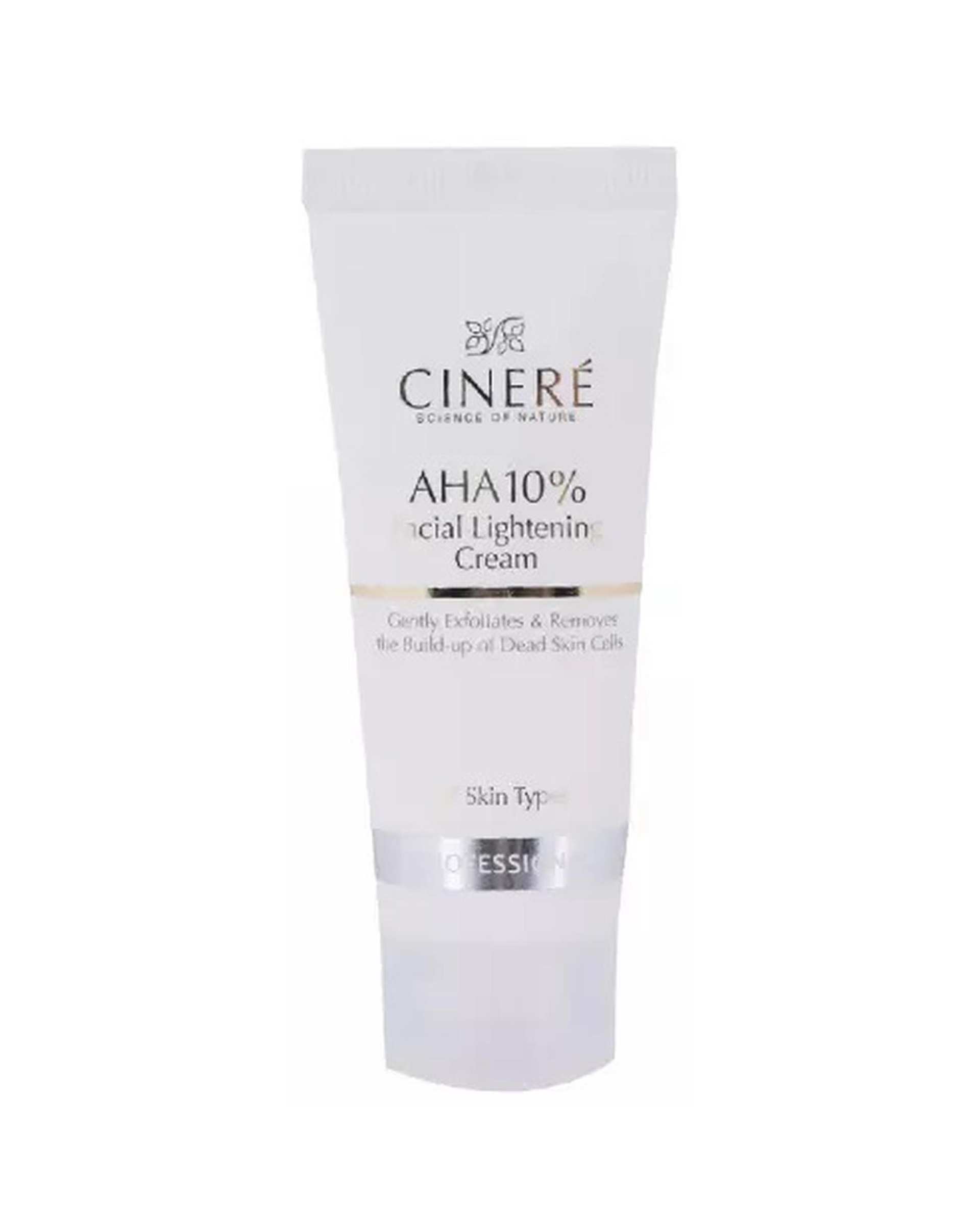 کرم لایه بردار AHA 10% سینره Cinere مناسب برای انواع پوست حجم 40ml