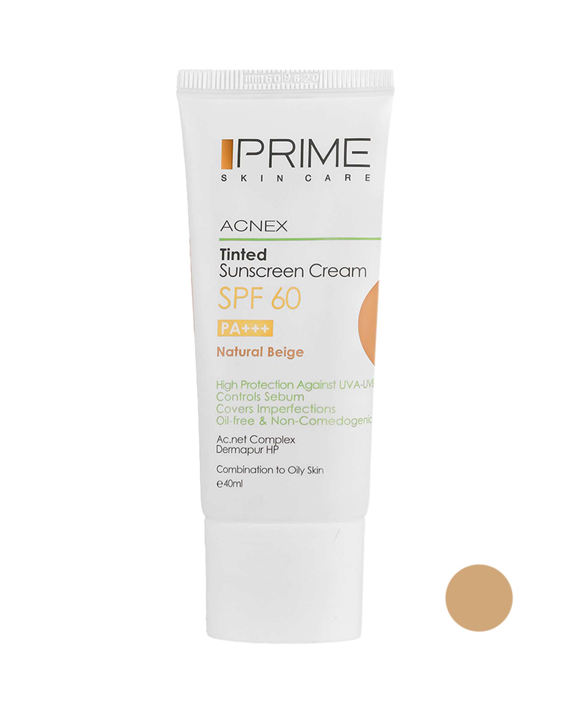 کرم ضد آفتاب رنگی SPF60 پرایم Prime بژ طبیعی
