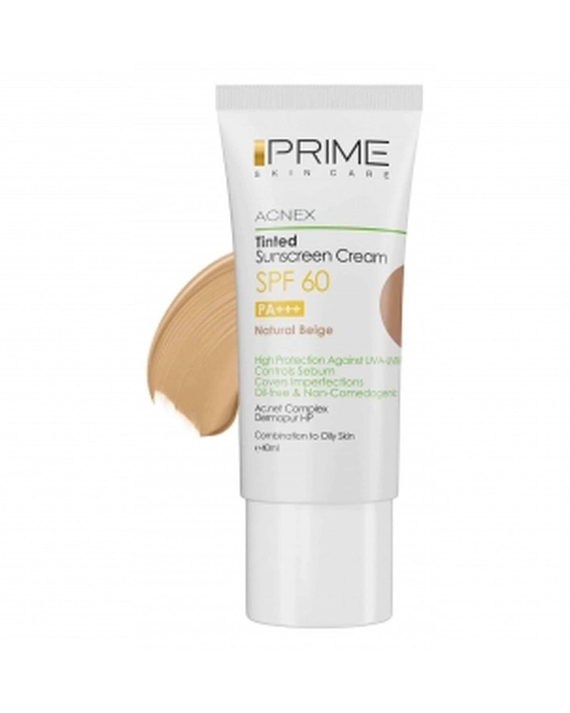 کرم ضد آفتاب رنگی SPF60 پرایم Prime بژ طبیعی