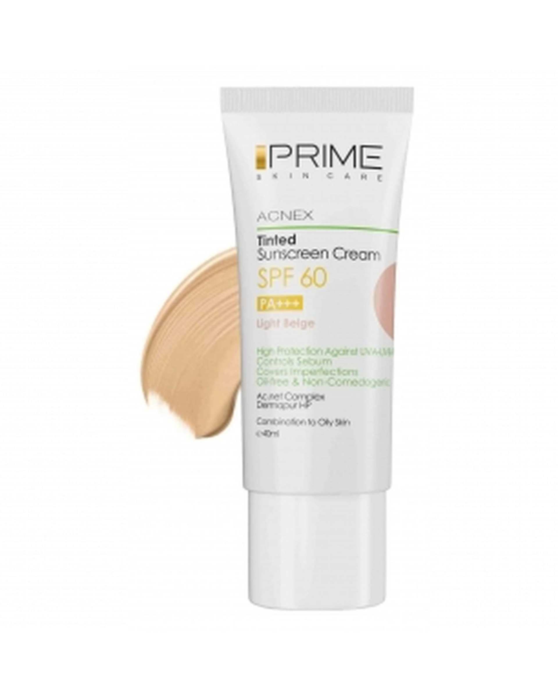 کرم ضد آفتاب رنگی SPF60 پرایم Prime بژ روشن