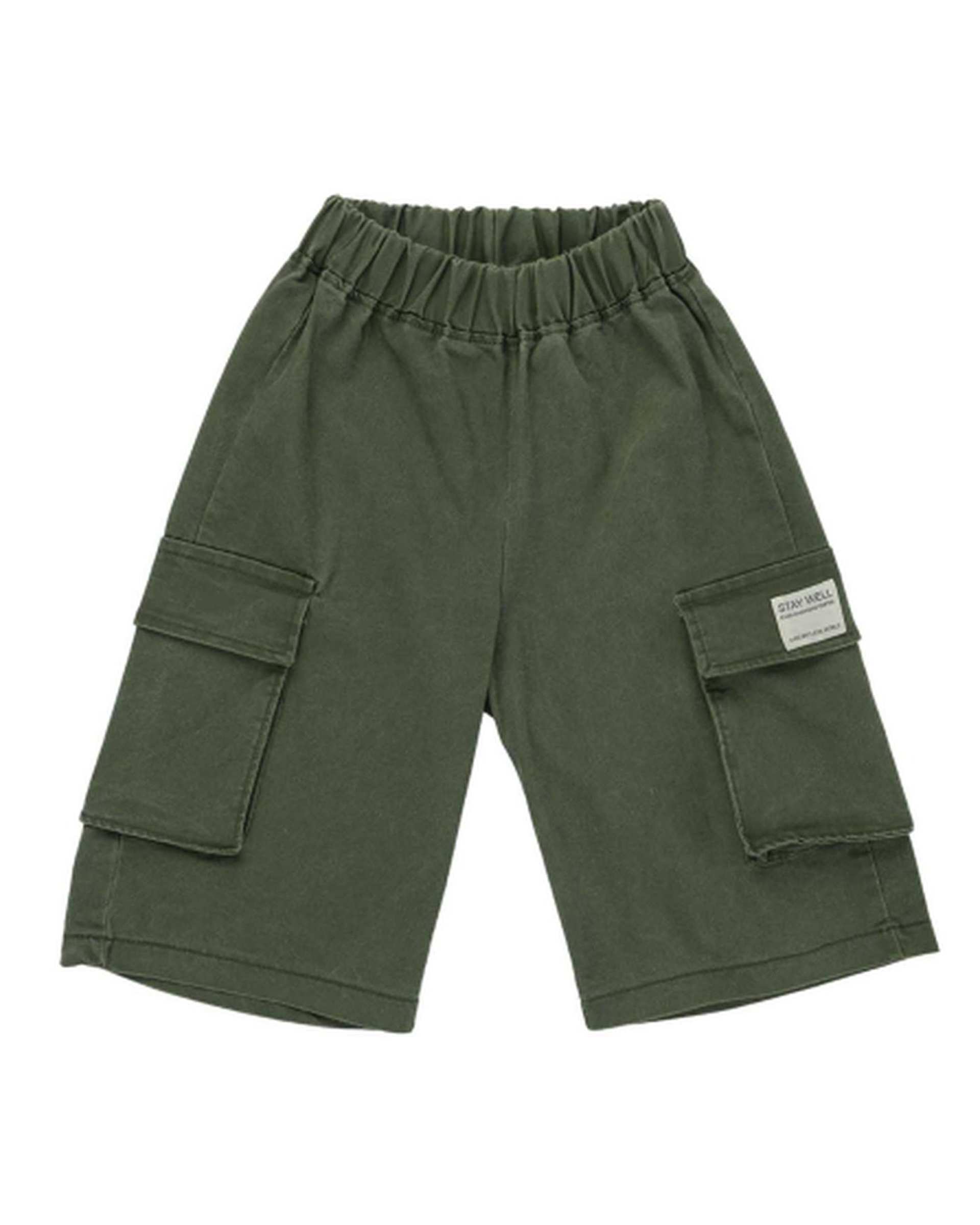 شلوارک پسرانه کتان سبز مرینو Merino کد 1723