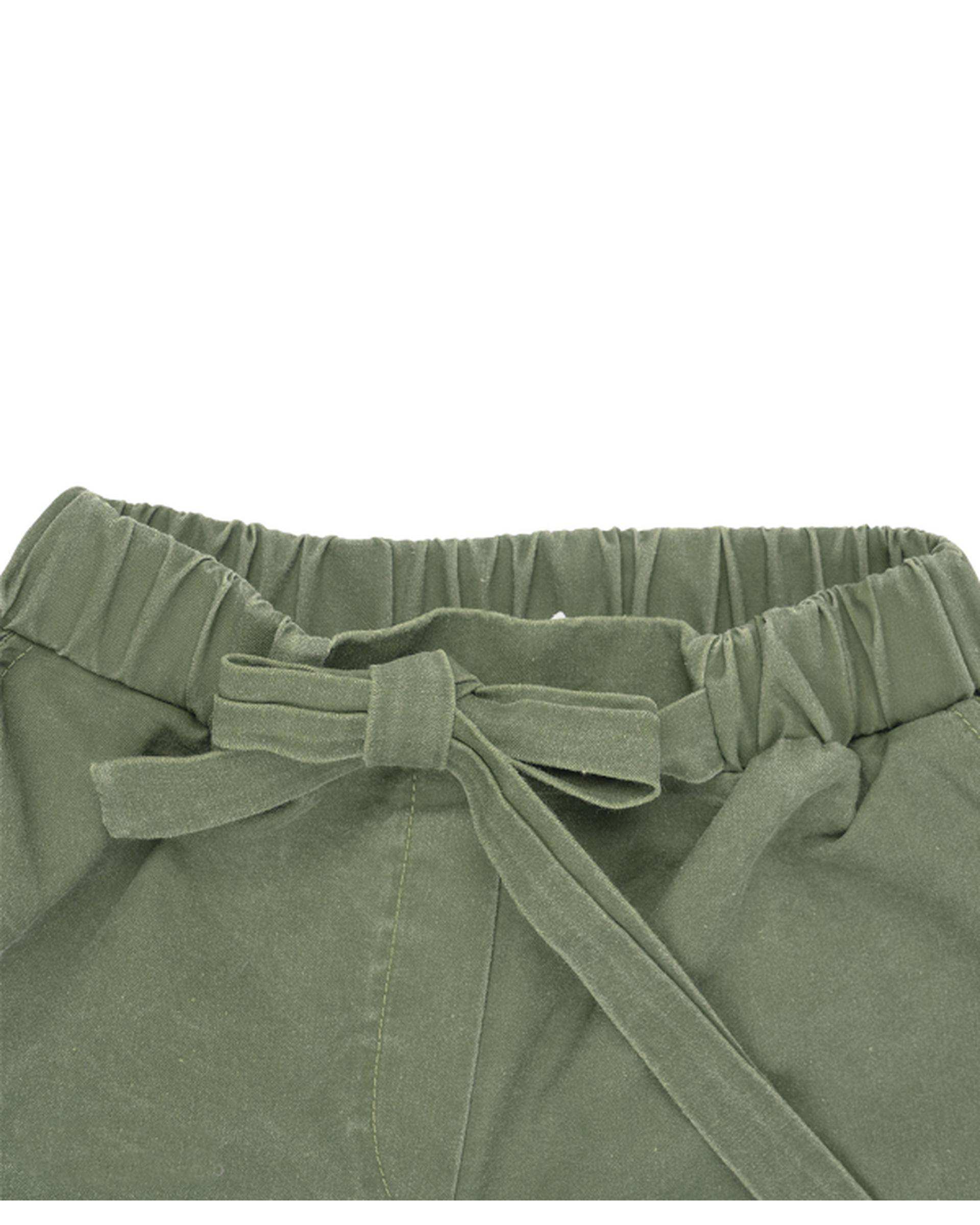 شلوار کتان دخترانه سبز مرینو Merino کد 1724