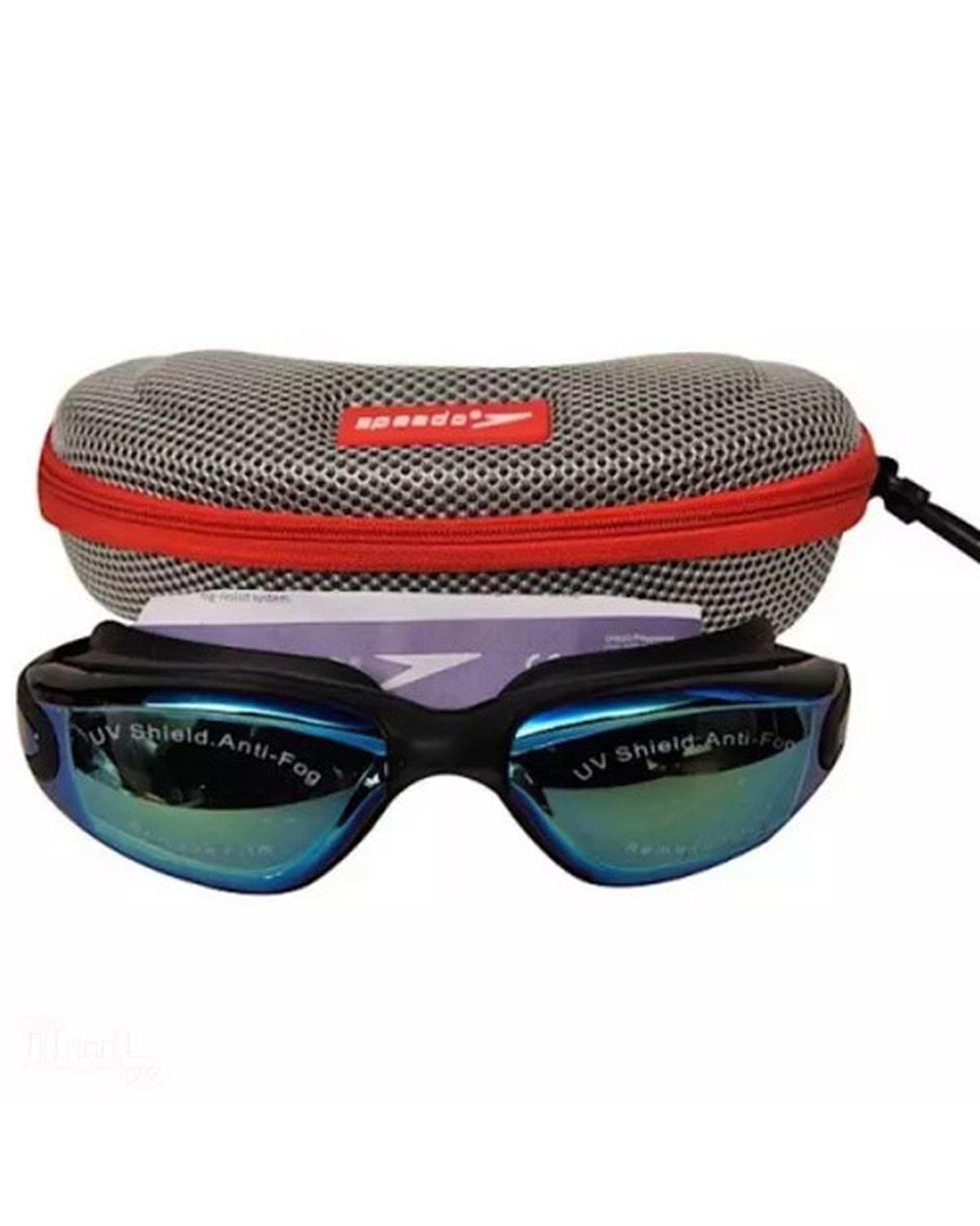 عینک شنا و گوش گیر مشکی اسپیدو Speedo کد 512