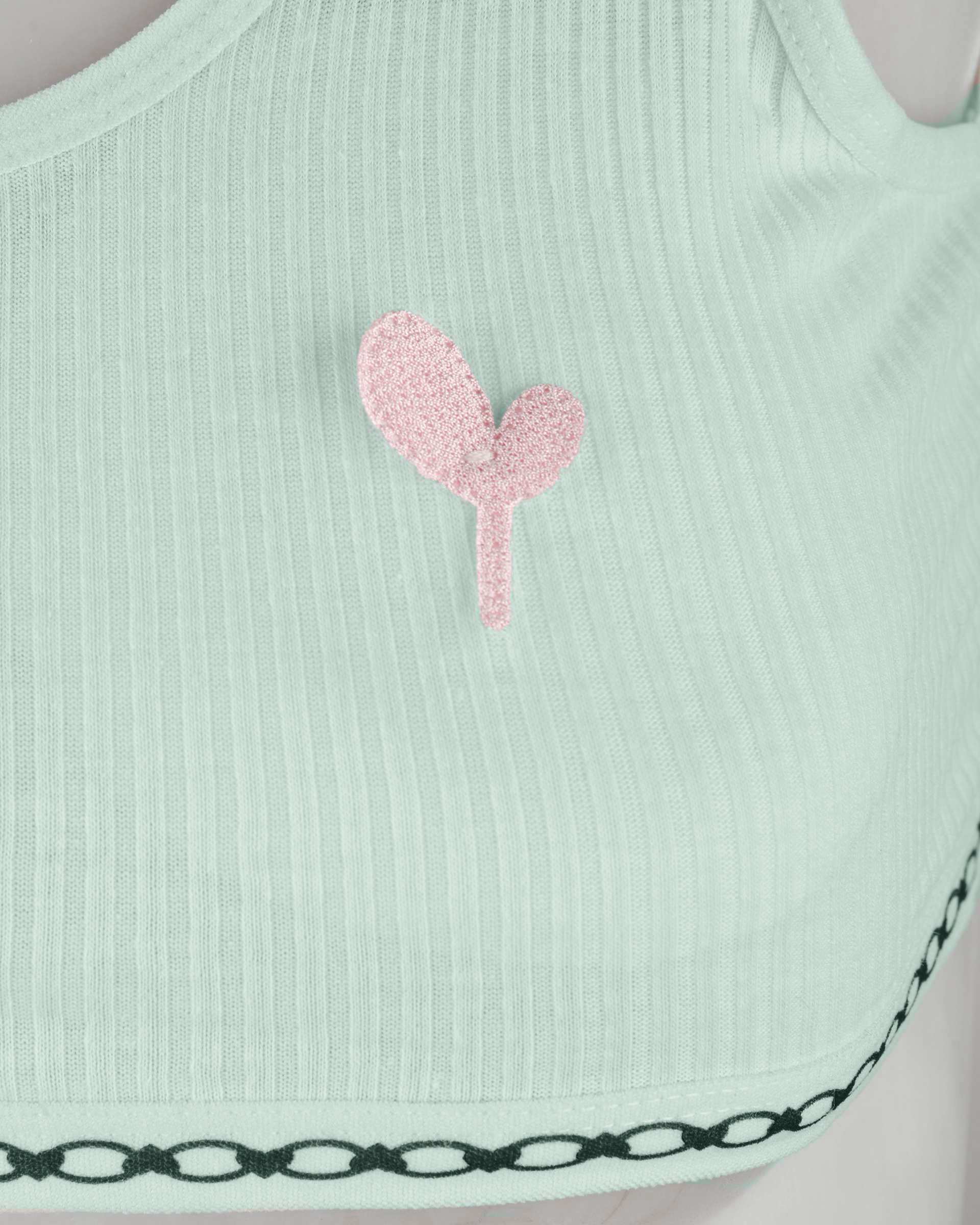 نیم تنه دخترانه کبریتی سبز مغز پسته ای دلربا Delroba طرح قلب