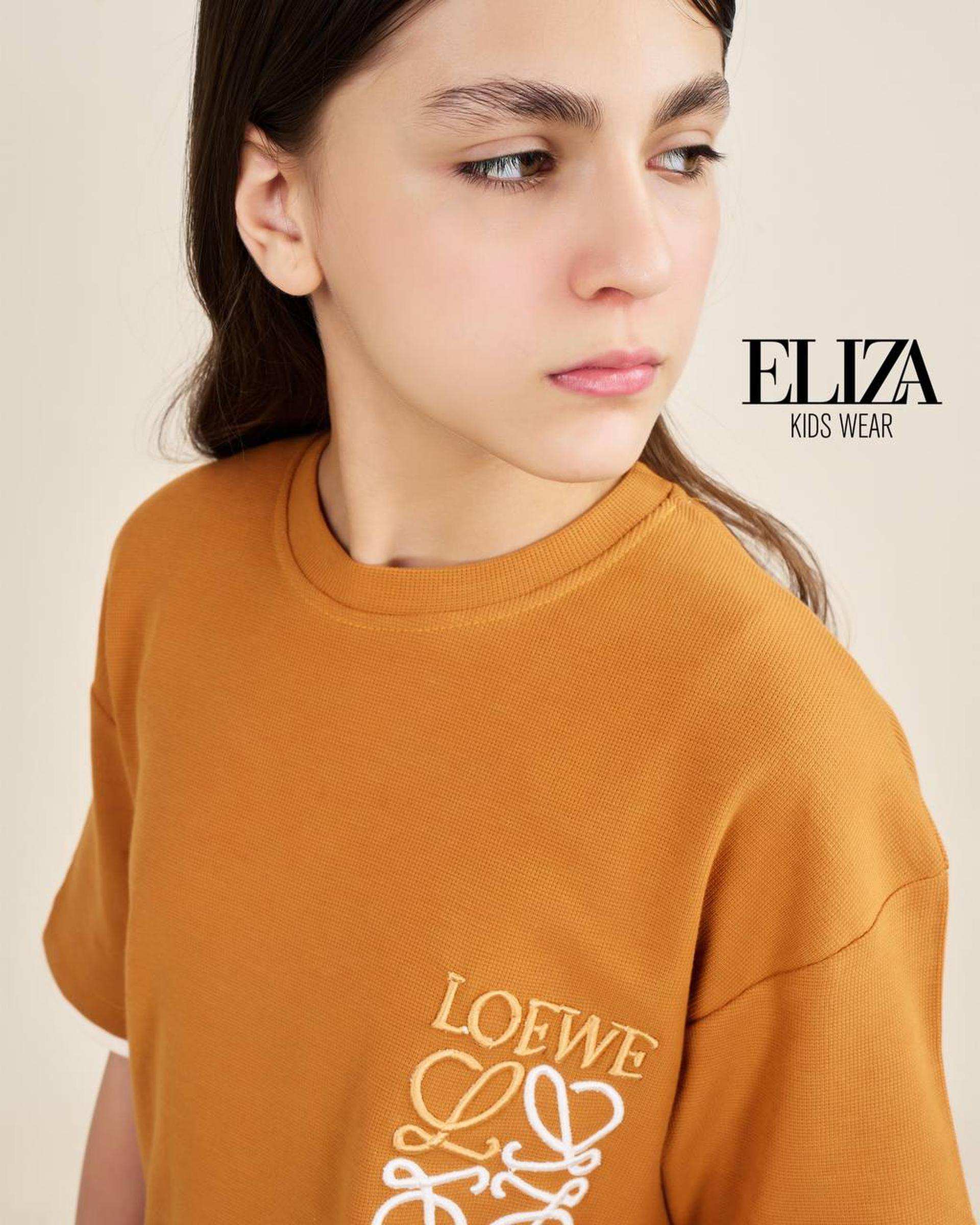 تی شرت بچگانه خردلی الیزا کیدز Eliza Kids کد 530 مدل Loewe