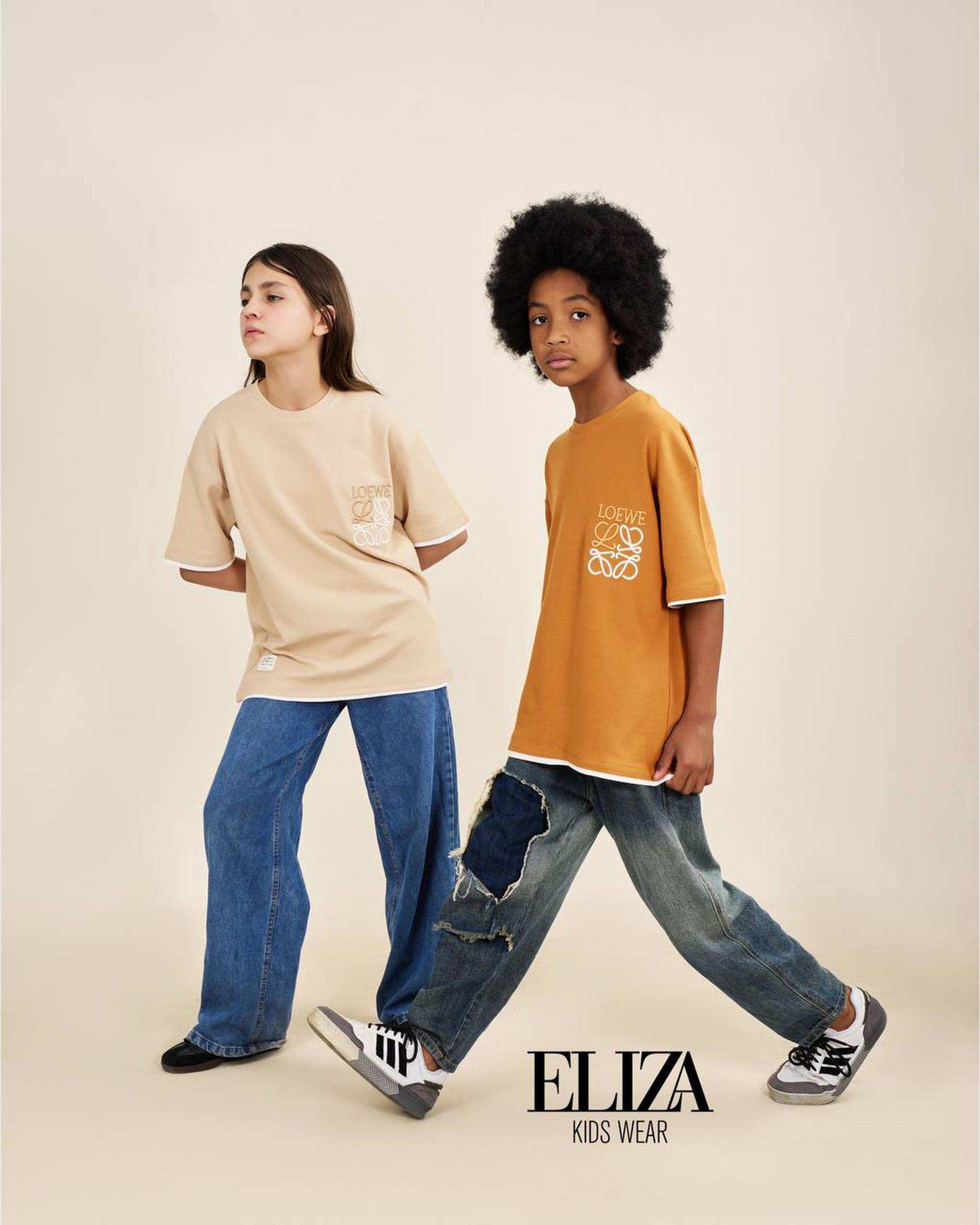 تی شرت بچگانه کرم الیزا کیدز Eliza Kids کد 530 مدل Loewe