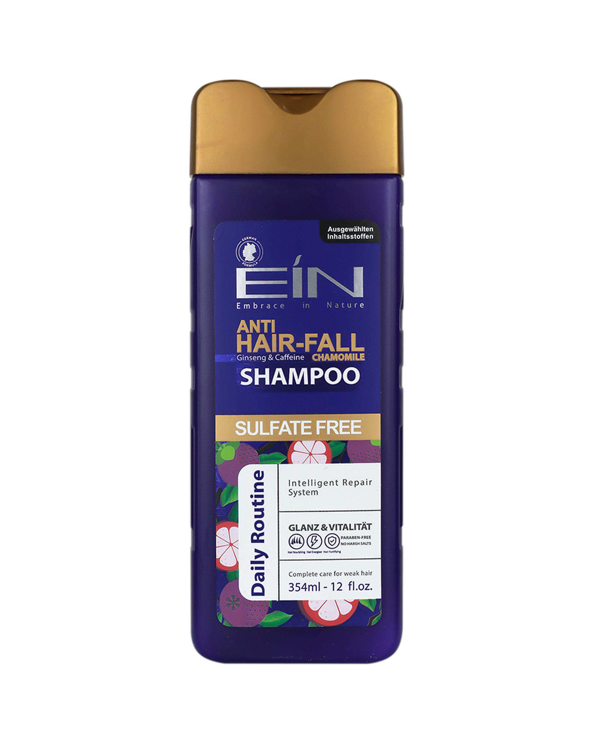 شامپو بدون سولفات تقویت کننده و ضد ریزش مو ای آی ان EIN حجم 354ml