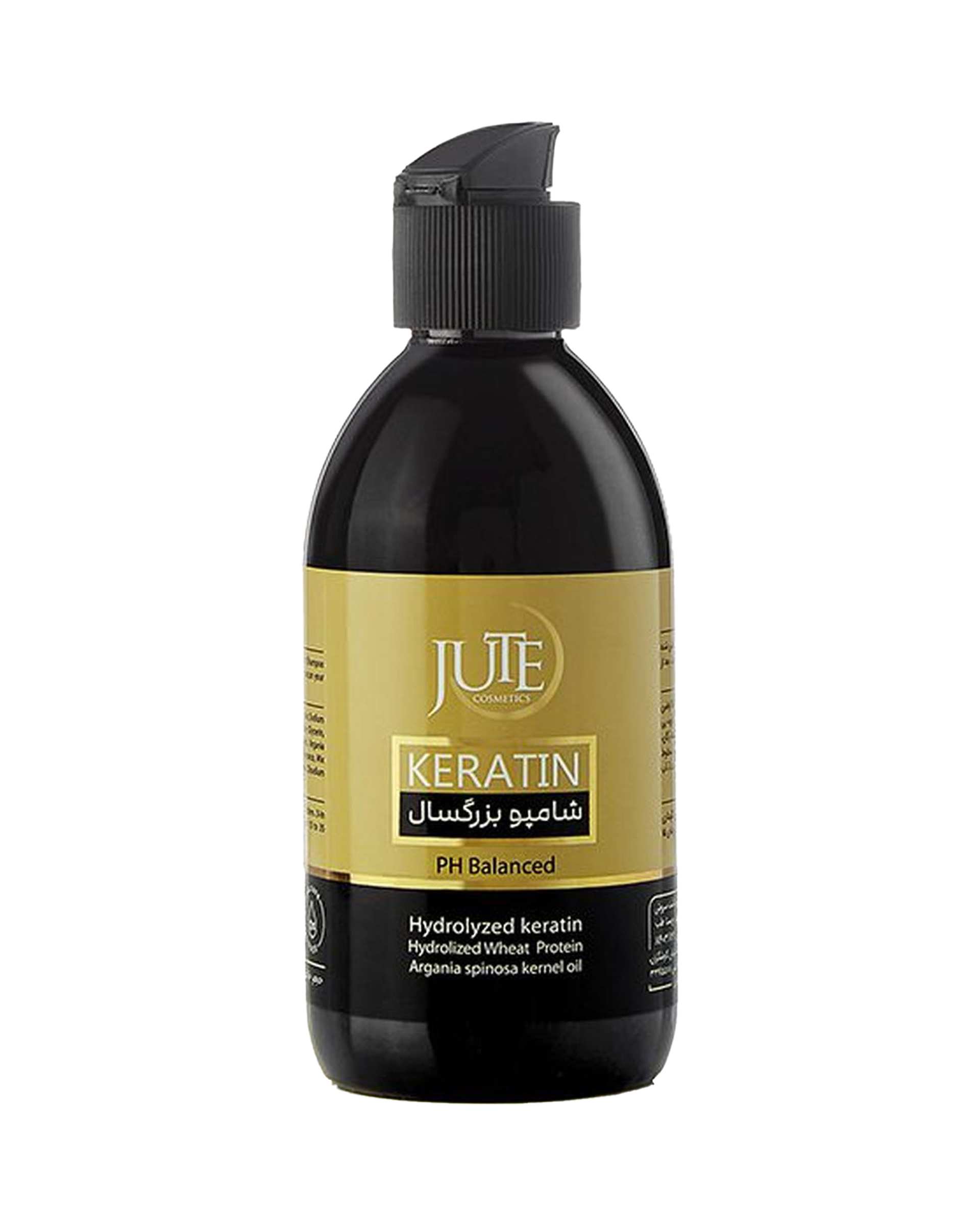 شامپو کراتین بدون سولفات ژوت Jute مناسب موهای کراتینه 250ml