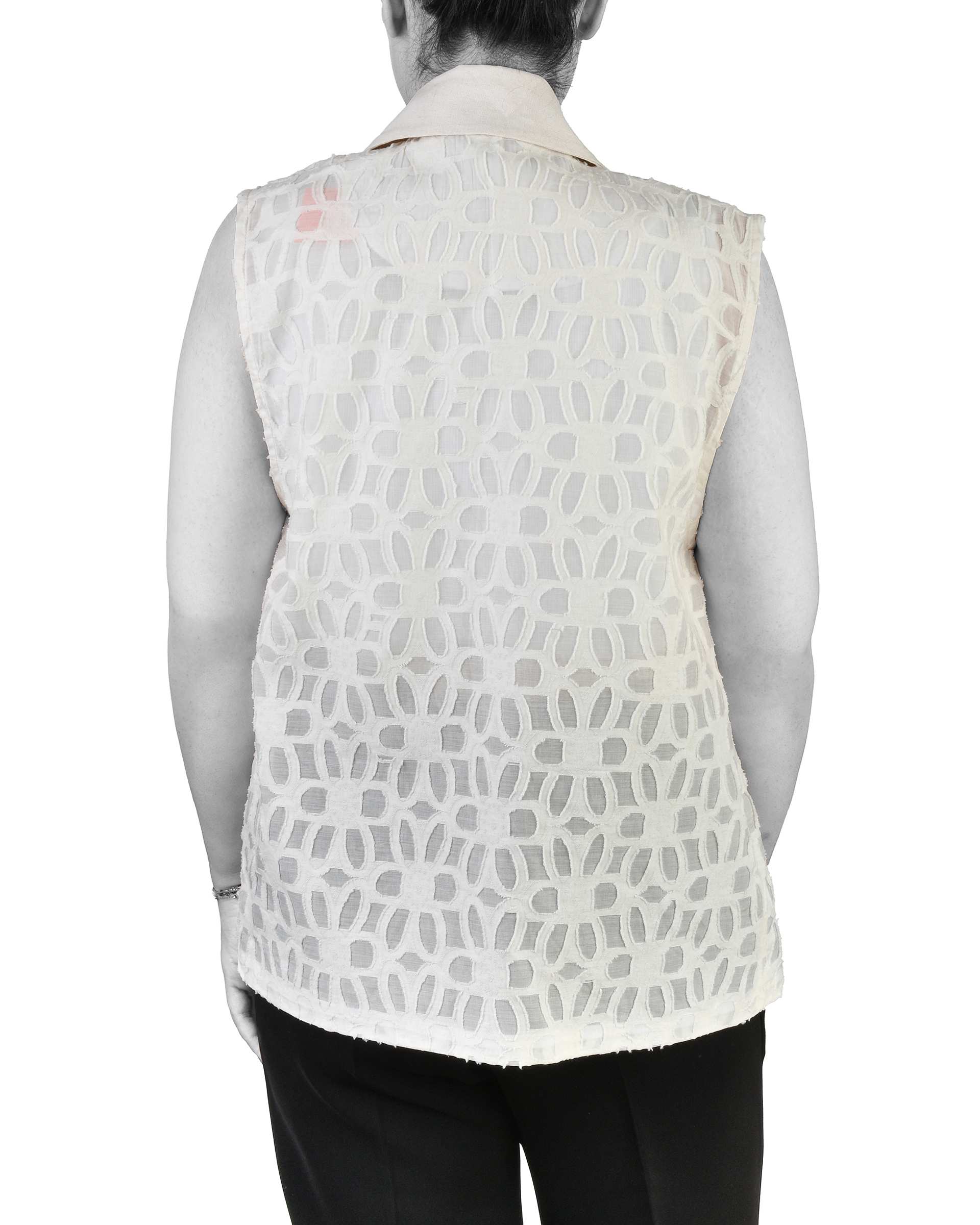 وست زنانه کرم سین صاد Sin Saad مدل نازآفرین مدل 40380