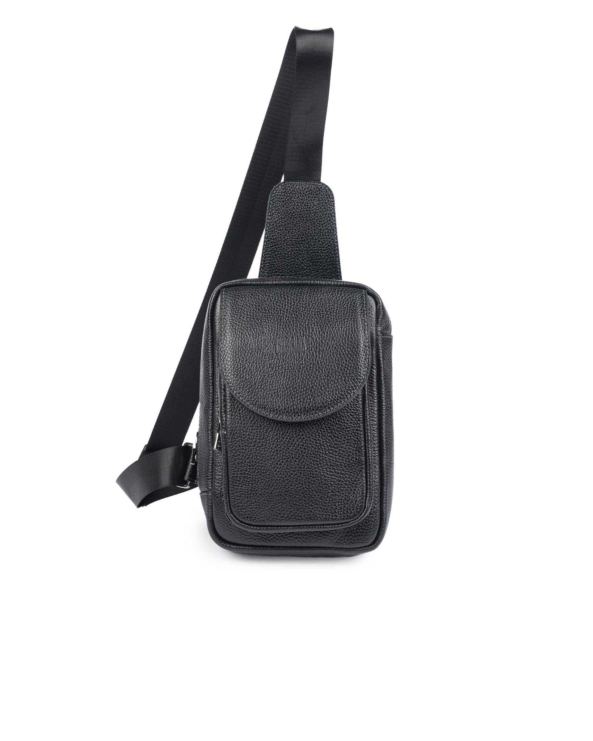 کیف چرم بادی بگ مردانه مشکی بیسراک Bisrak مدل NimKoole-F99