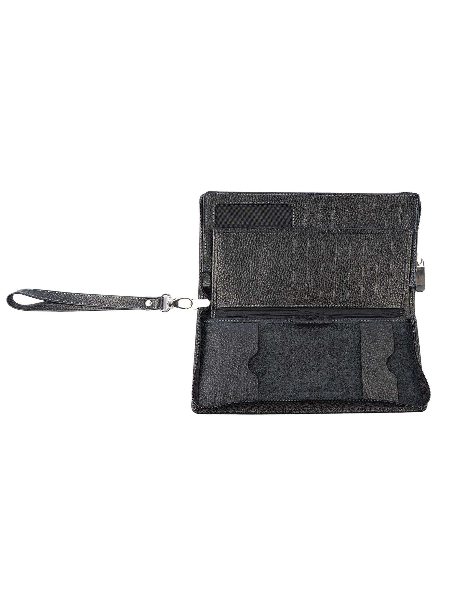 کیف دستی چرم مشکی بیسراک Bisrak مدل W-Mahan-F99