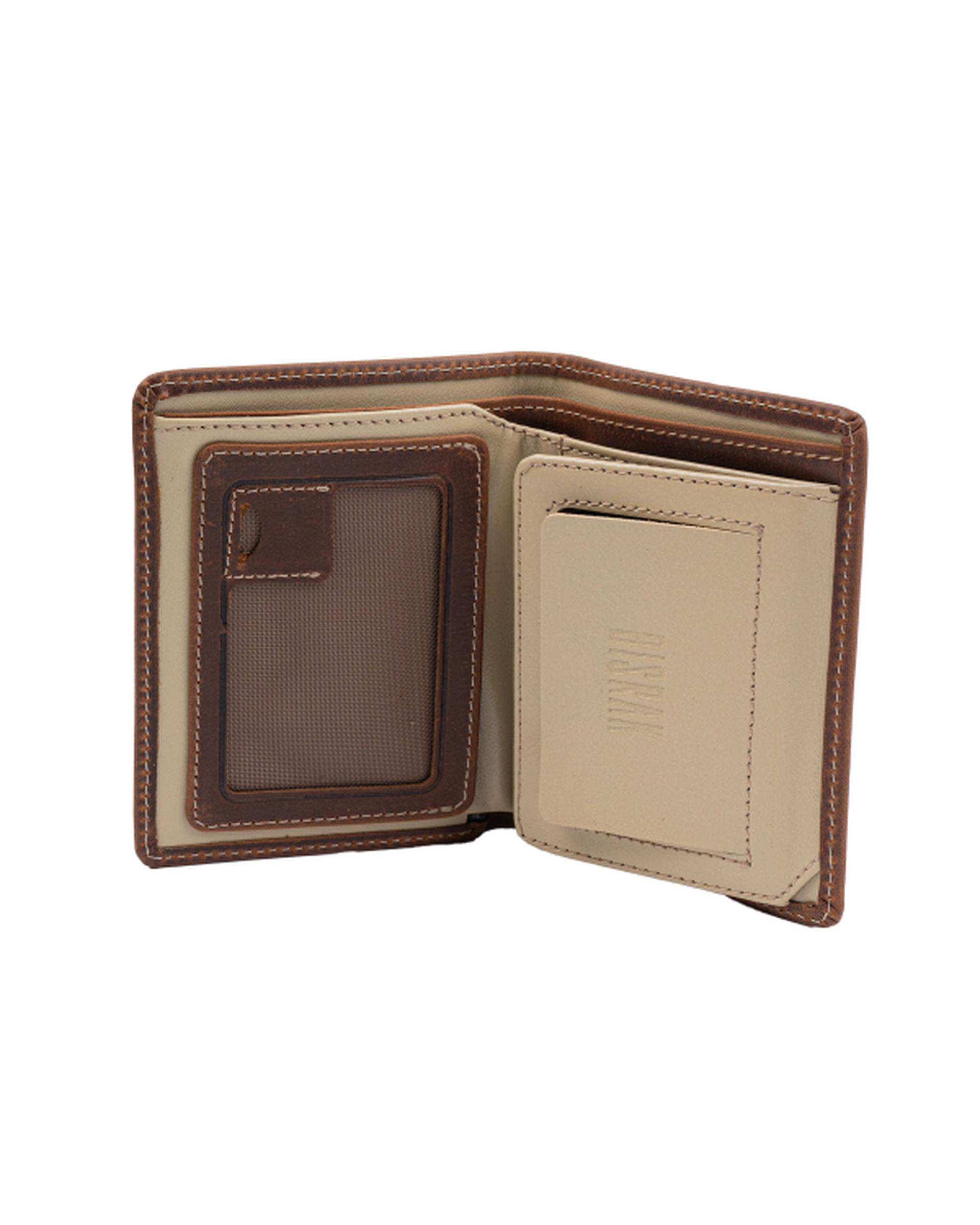 کیف پول چرم جیبی قهوه ای بیسراک Bisrak مدل مارون