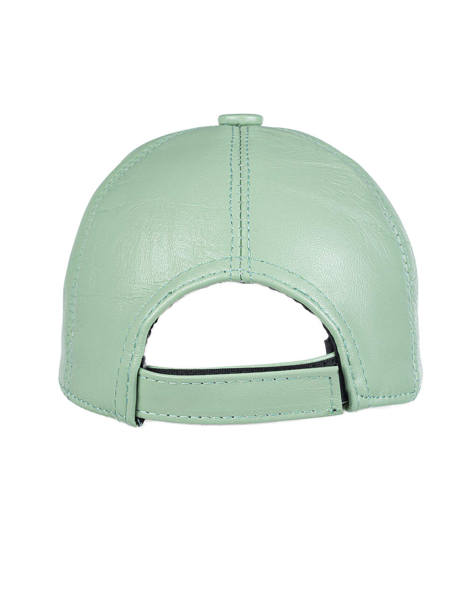 کلاه کپ چرم طبیعی سبز بیسراک Bisrak مدل HL-101N-41