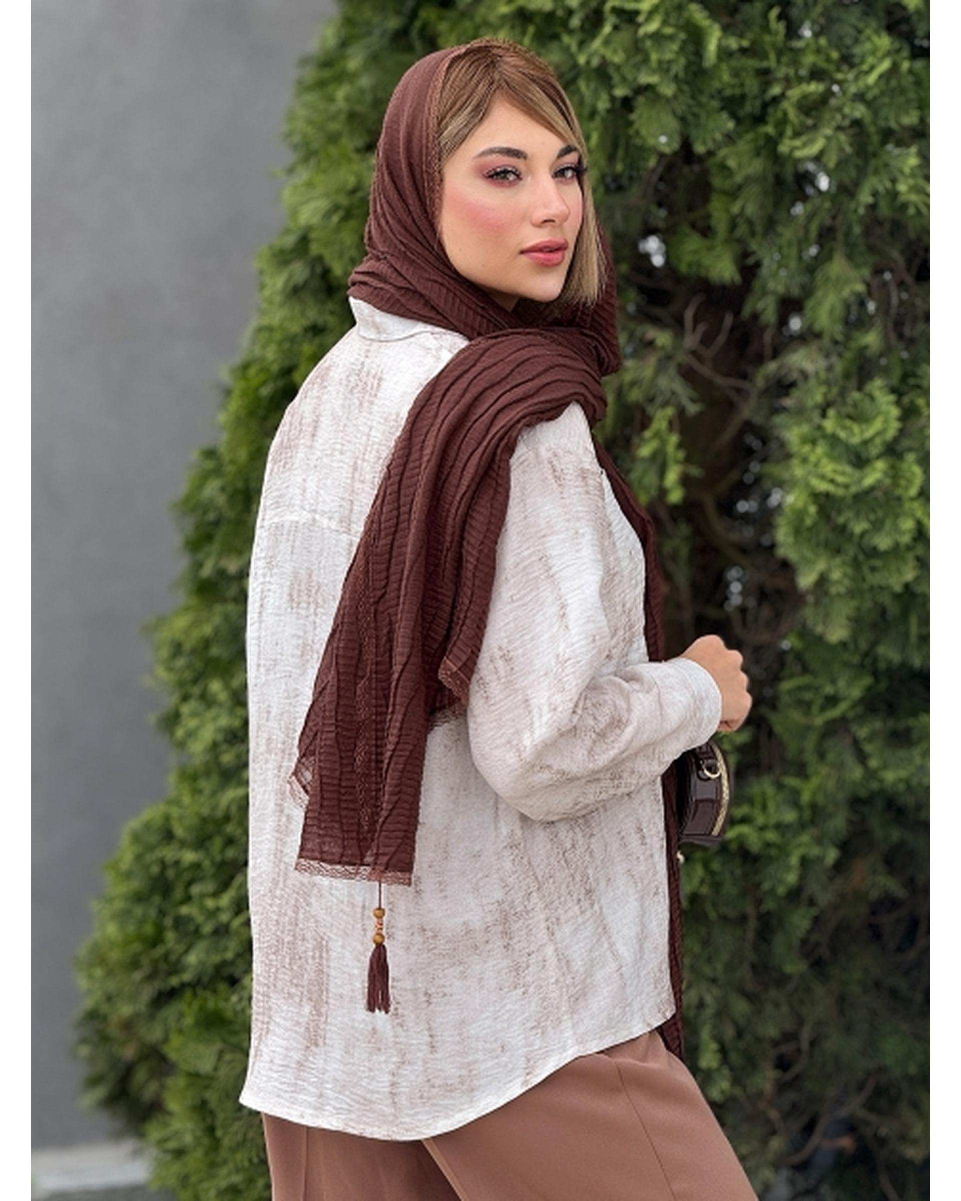 شومیز زنانه استخوانی کد 18672 طرح صوفیا