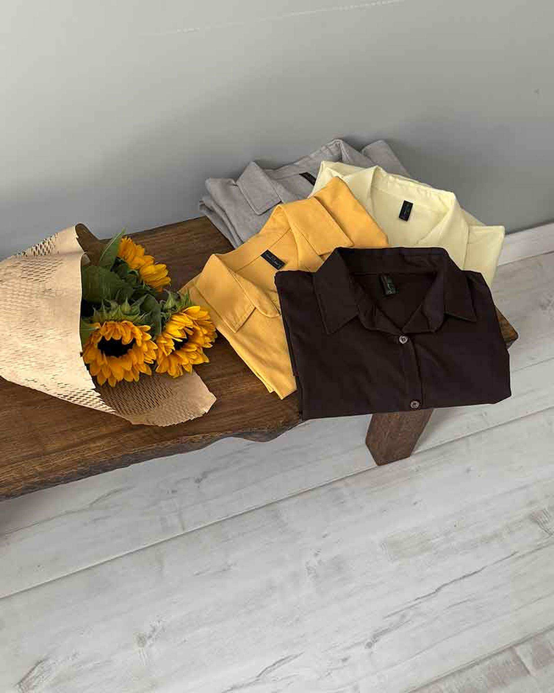 شومیز زنانه قهوه ای نگار ندایی Negar Nedaei مدل Milano