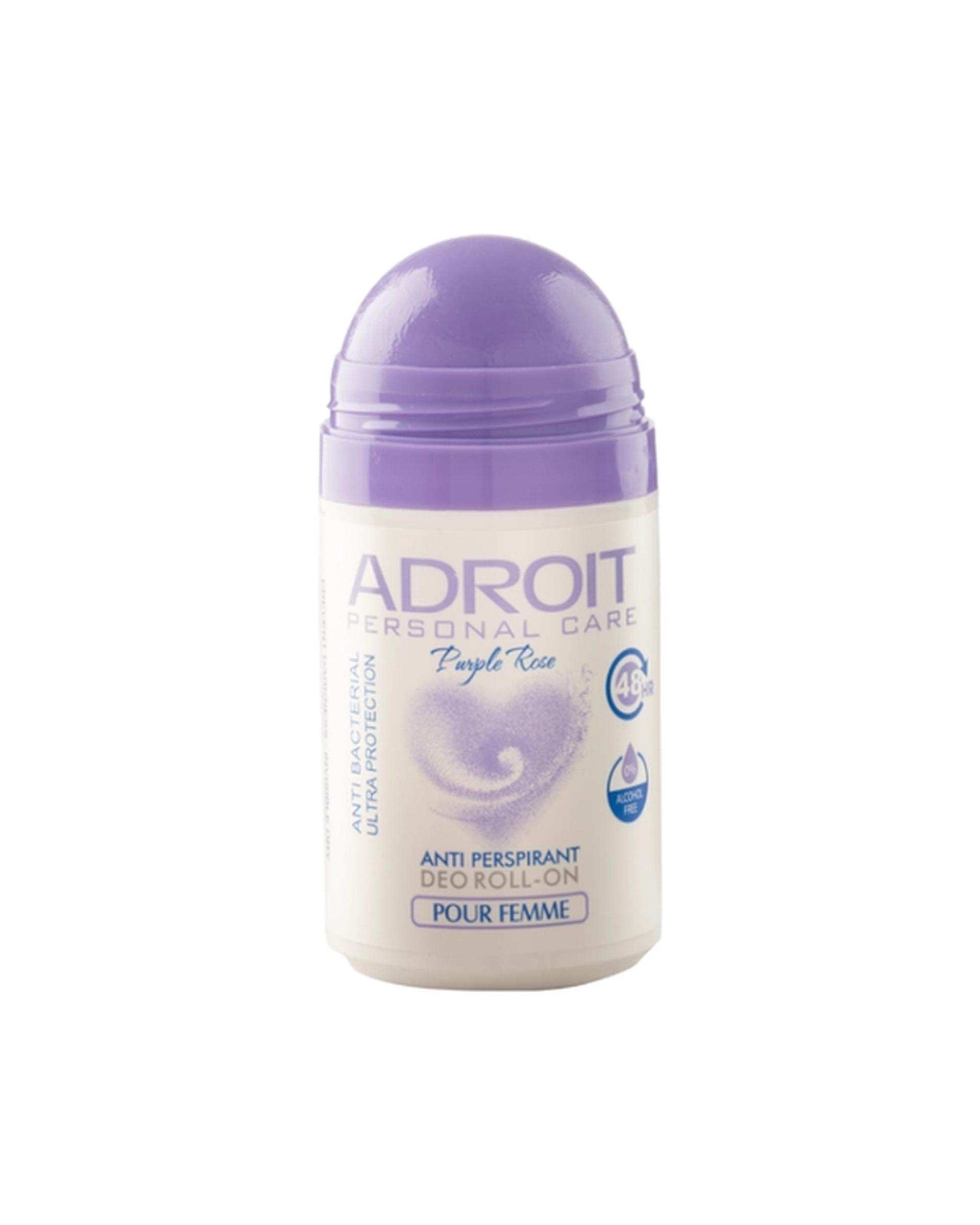 مام رول ضد تعریق زنانه آدرویت Adroit مدل Purple Rose حجم 50ml