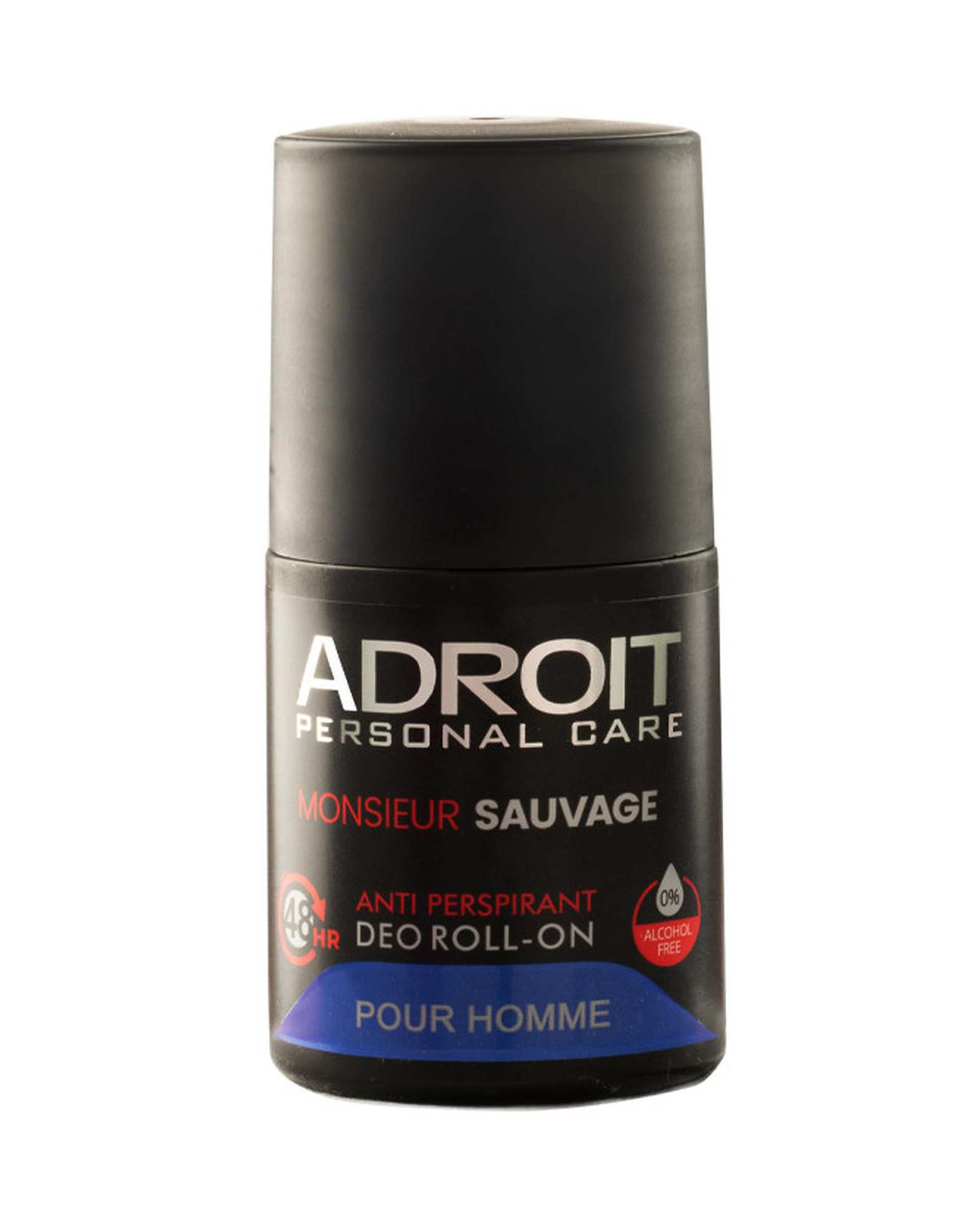مام رول ضد تعریق مردانه آدرویت Adroit مدل موسیو ساواژ Monsieur Sauvage حجم 65ml