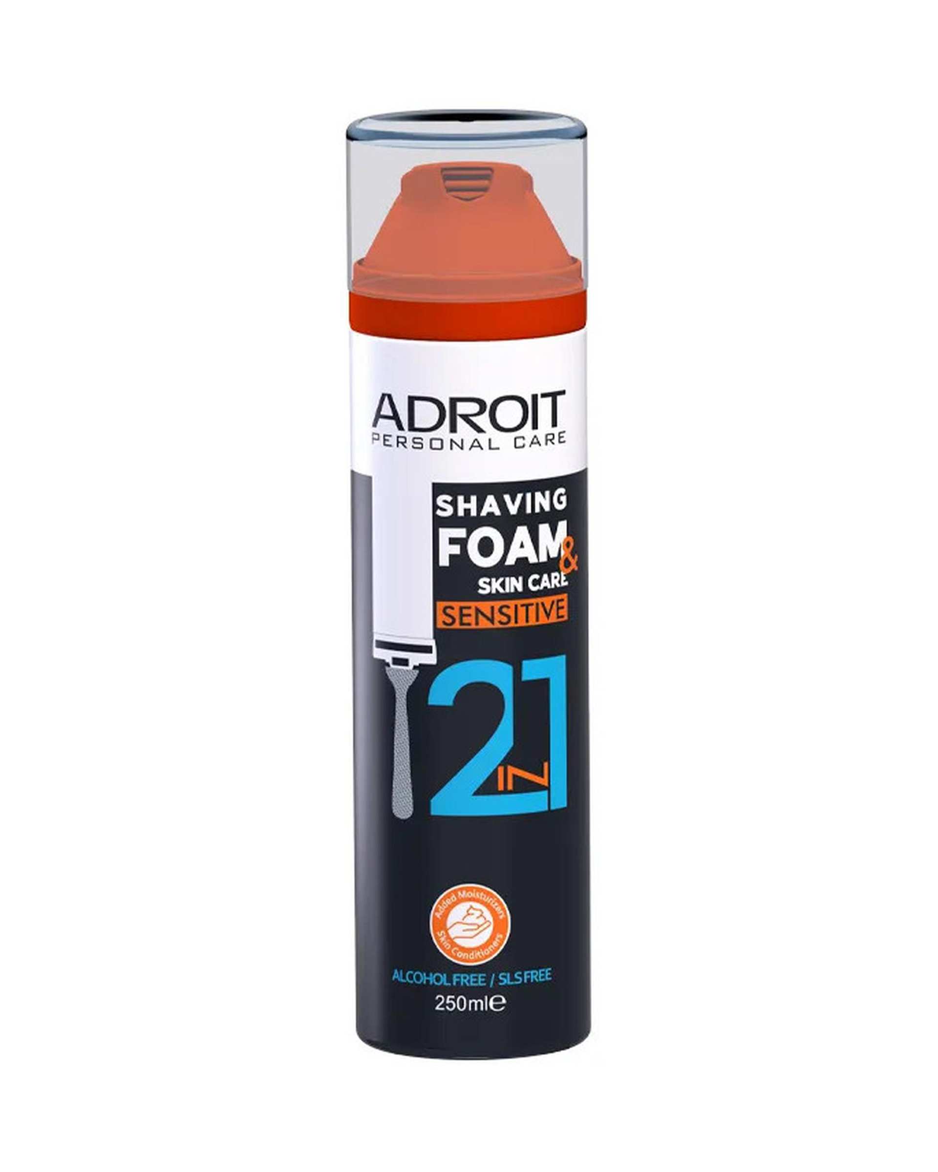 فوم اصلاح مراقبتی آدرویت Adroit مدل سنسیتیو مناسب پوست حساس 250ml