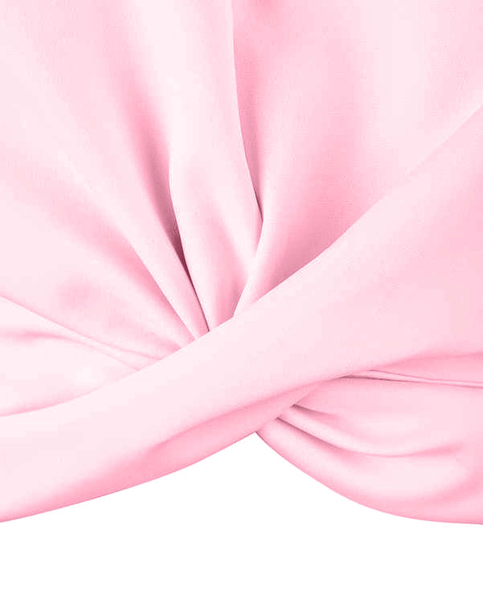 تاپ زنانه کراپ پایین گره صورتی پاپیلون Papillon